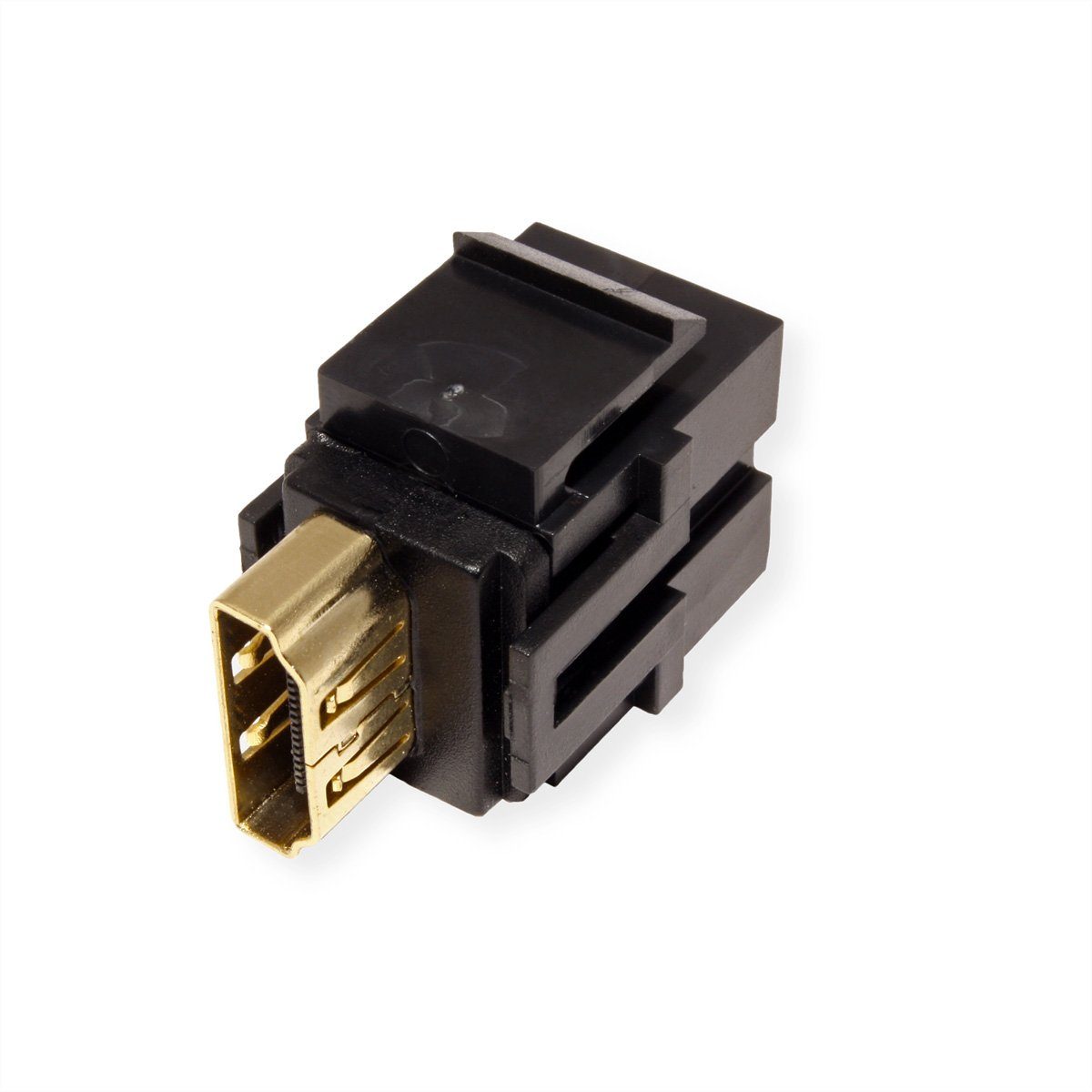 Bachmann Keystone 4K HDMI 2.0 UHD Kupplung Stromadapter, Buchse-Buchse schwarz, 918.041