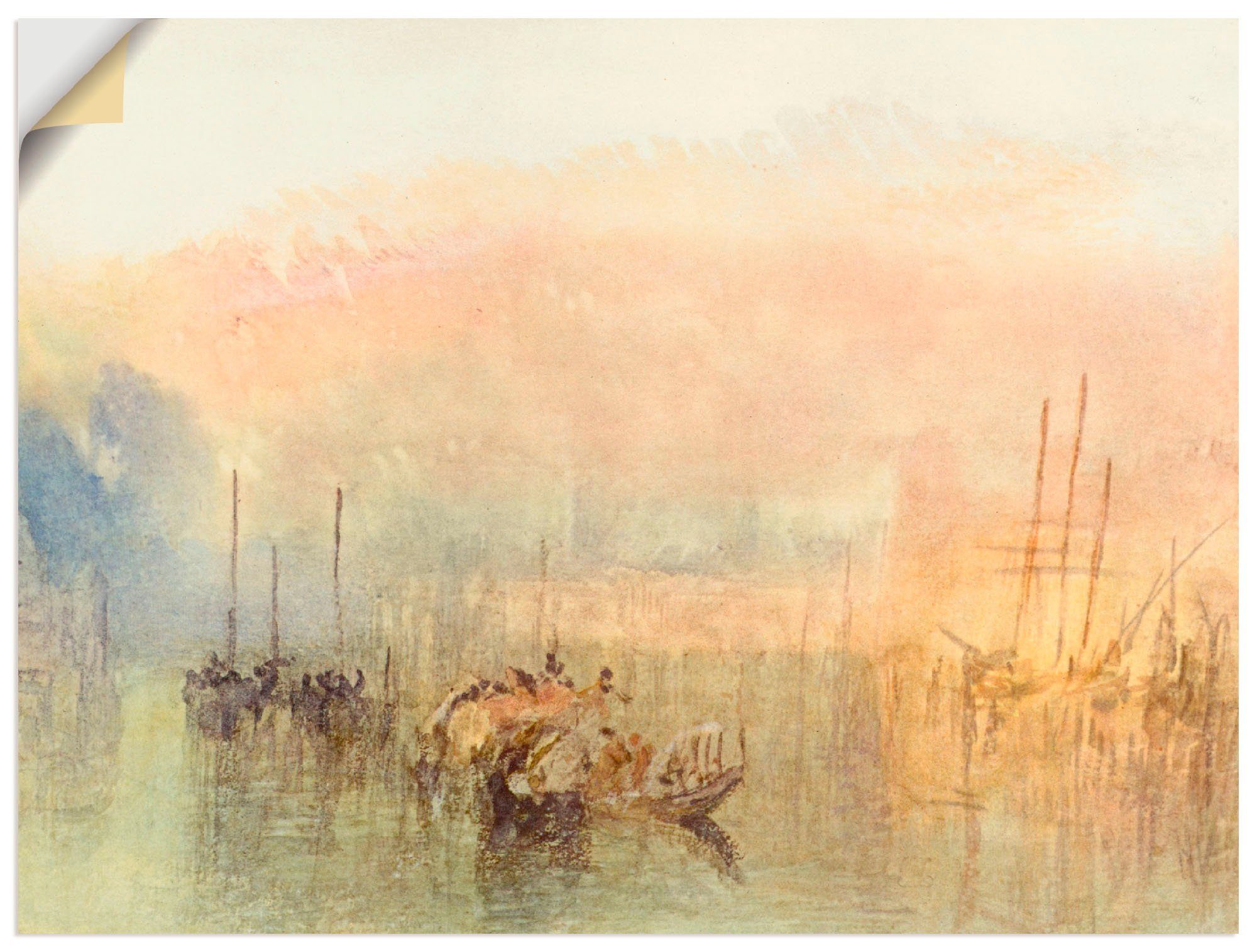 Artland Wandbild Venedig, Einfahrt Canal Grande, Gewässer (1 St), als Leinwandbild, Wandaufkleber oder Poster in versch. Größen
