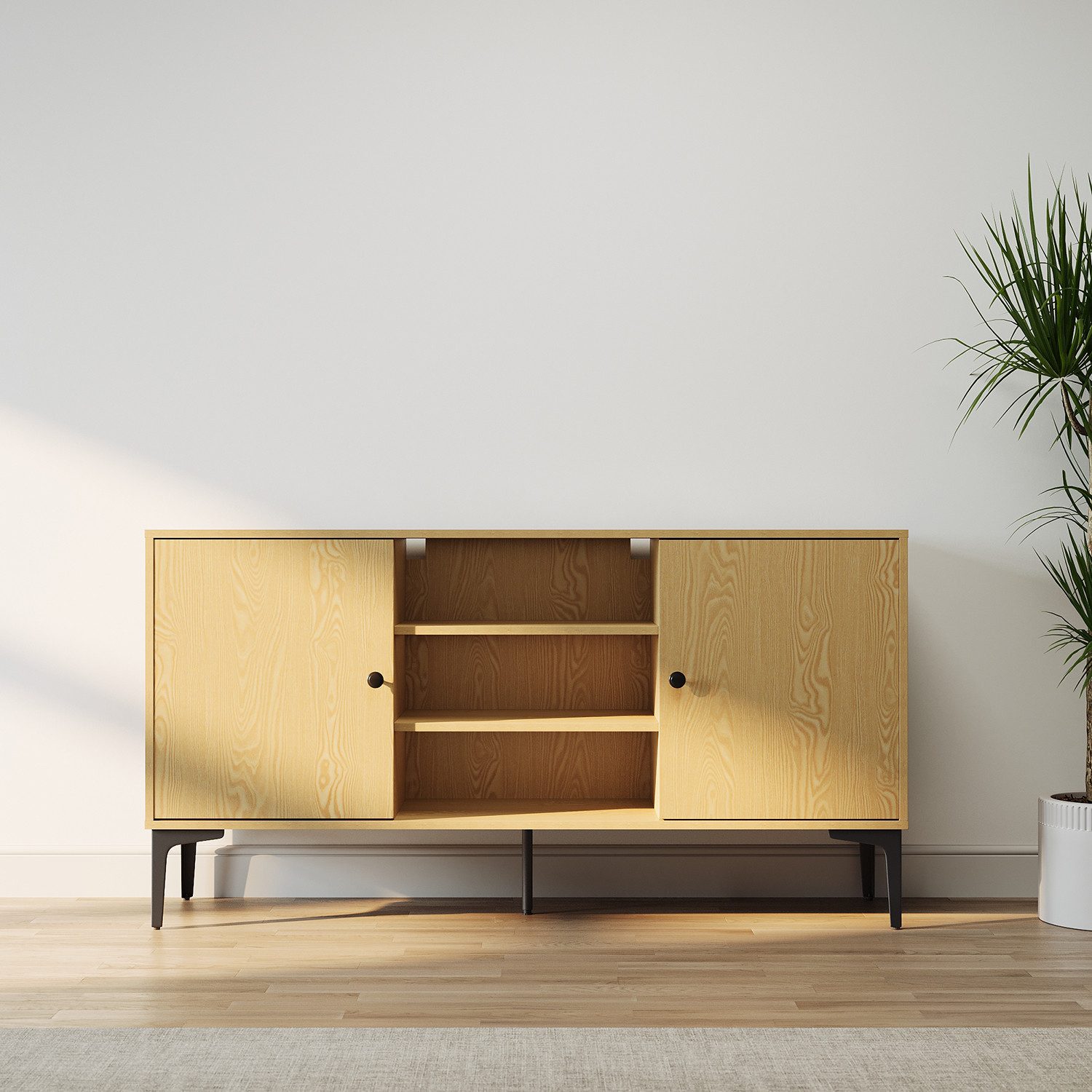 SONNI Lowboard TV Schrank schwarz mit günstig online kaufen
