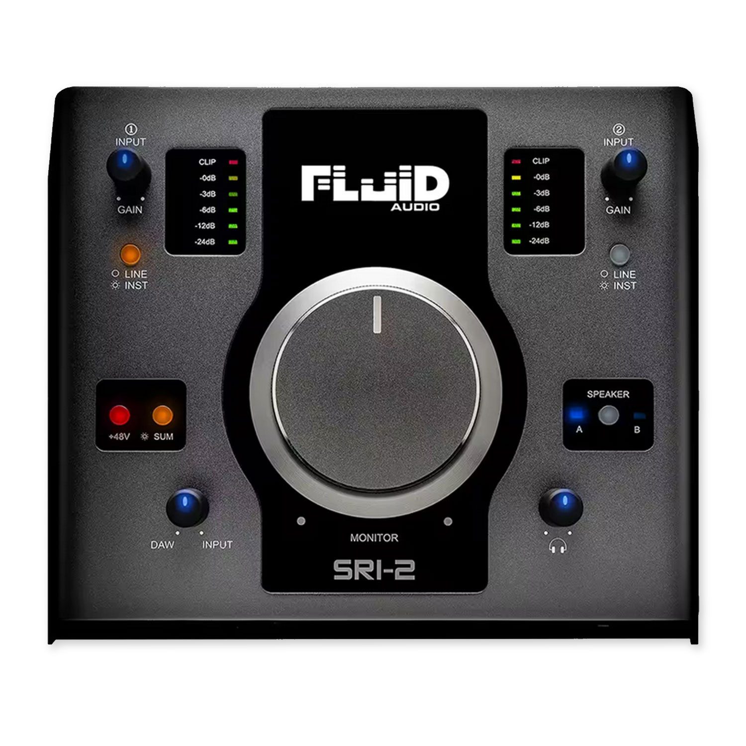 Fluid Audio Fluid Audio Interface SRI-2 Interface und Monitor-Controller Digitales Aufnahmegerät (Kompaktes 2x2 USB Audio Interface)