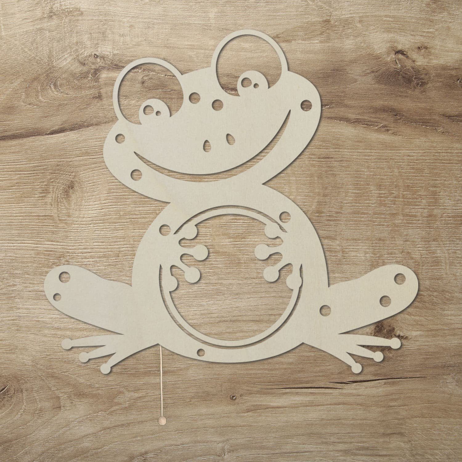 Namofactur LED Dekolicht Frosch - Schlaflicht mit Tier-Motiv für Kleinkinder - Wand Deko Lampe, Mit Zugschalter, LED fest integriert, Warmweiß, Wanddekoobjekt Kinderzimmer Leuchte batteriebetrieben