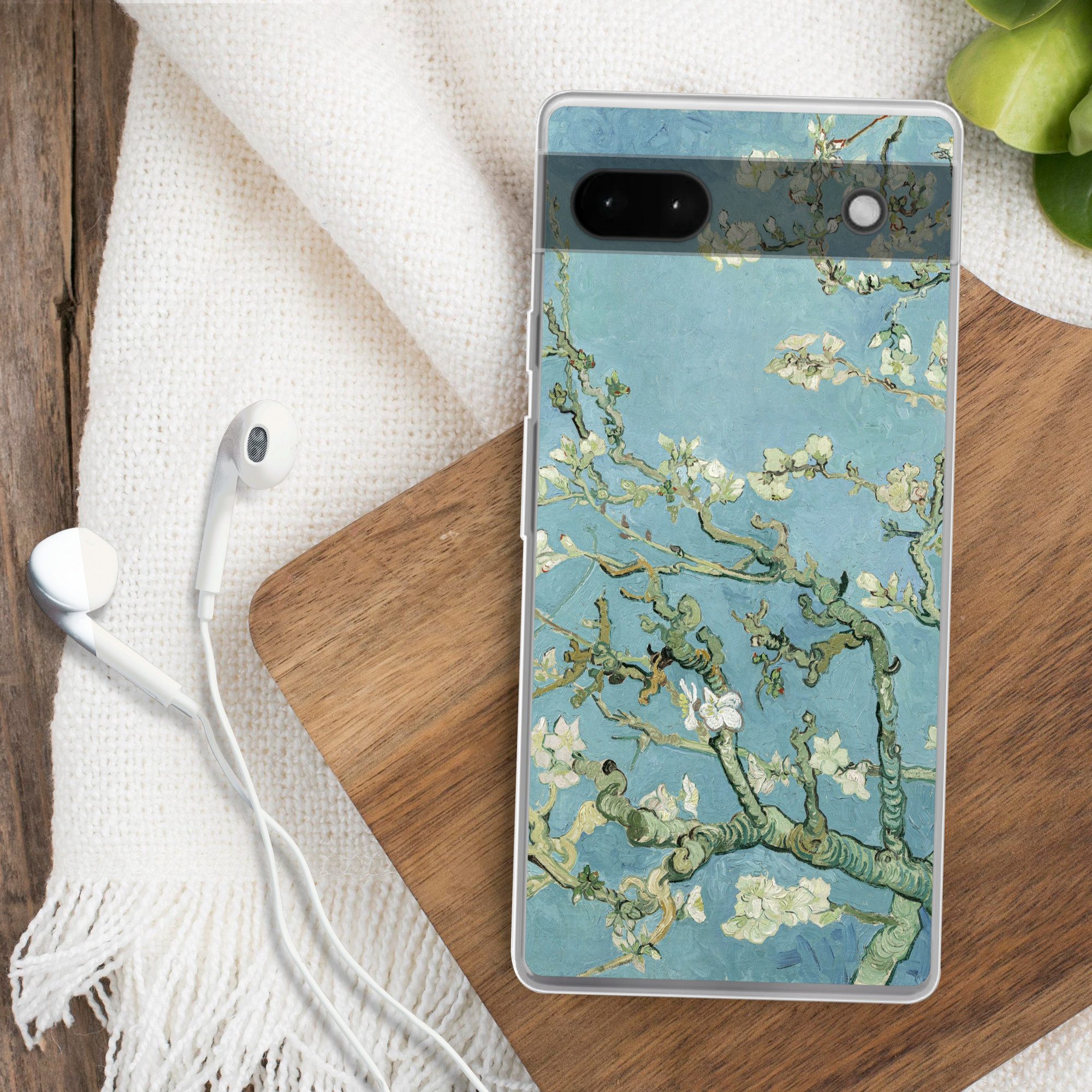 MuchoWow Handyhülle für Google Pixel 6a Mandelblüte - Van Gogh - Kunst, Phone Case, Silikon, Schutzhülle Dünn