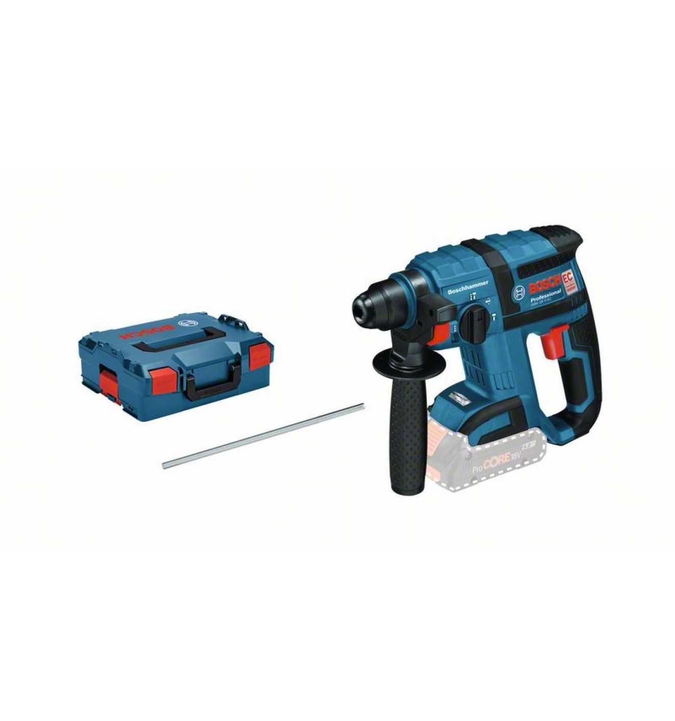 Bosch Professional Akku-Bohrhammer GBH 18 ohne Akku 18 und V, Ladegerät max. U/min, V 1400,00 V-EC