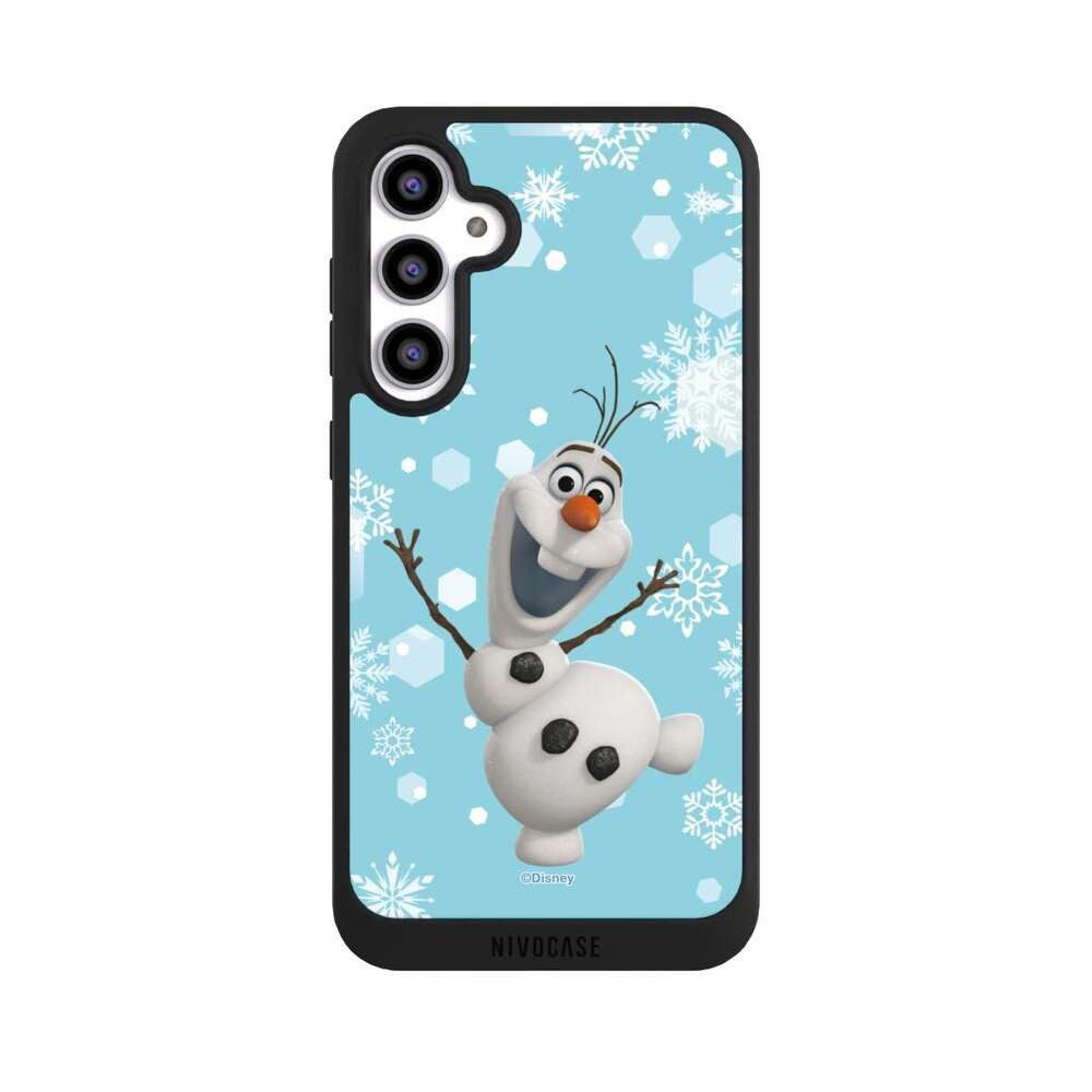 NIVOCASE Handyhülle Frozen Olaf Disney Offizielles Lizenzprodukt Frozen Olaf, Samsung Galaxy S23 FE Handyhülle Hülle NIVOpure Case Schwarz