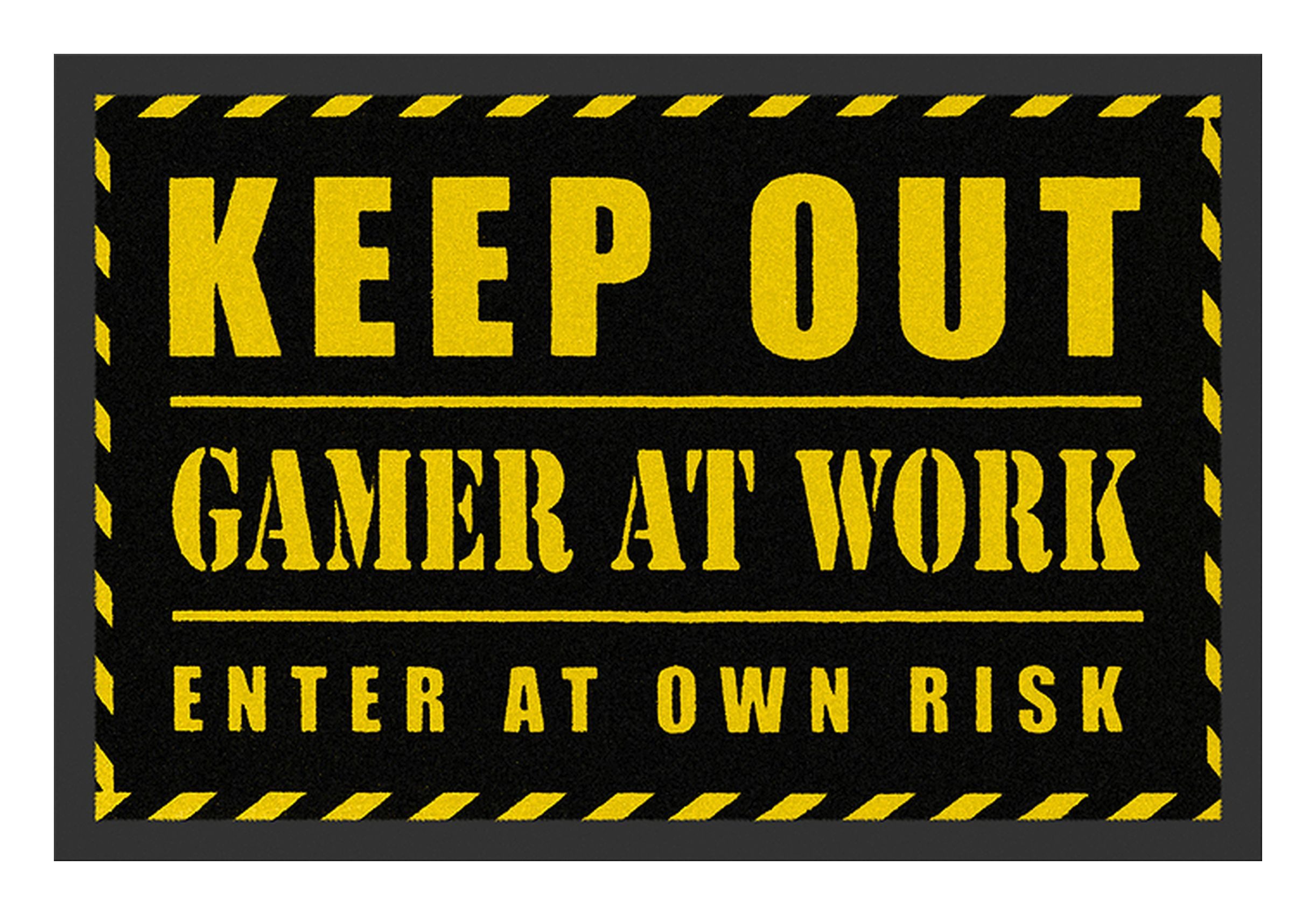 Rockbites Fußmatte Rockbites - Fußmatte Türmatte "Gamer at Work" Schwarz Gelb Nr. 163