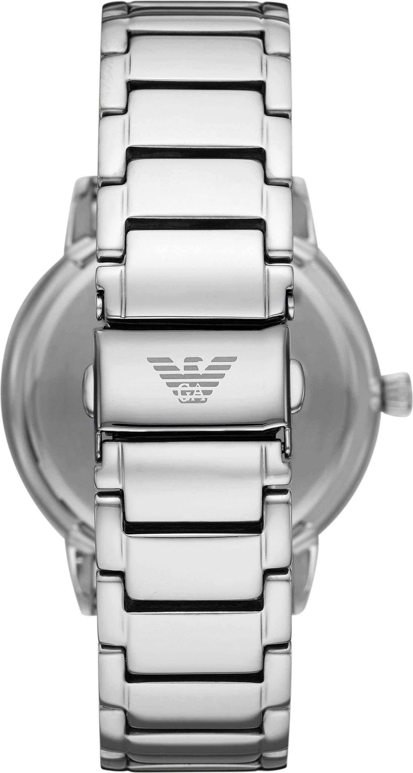 Emporio Armani Quarzuhr AR11310, Armbanduhr, Herrenuhr, Edelstahlarmband, analog, Tag