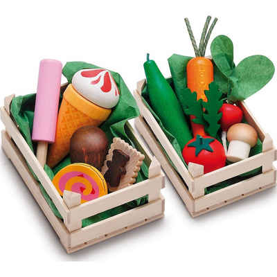 Erzi® Spiellebensmittel »Exklusiv Set Sortimente Gemüse + Süßwaren«