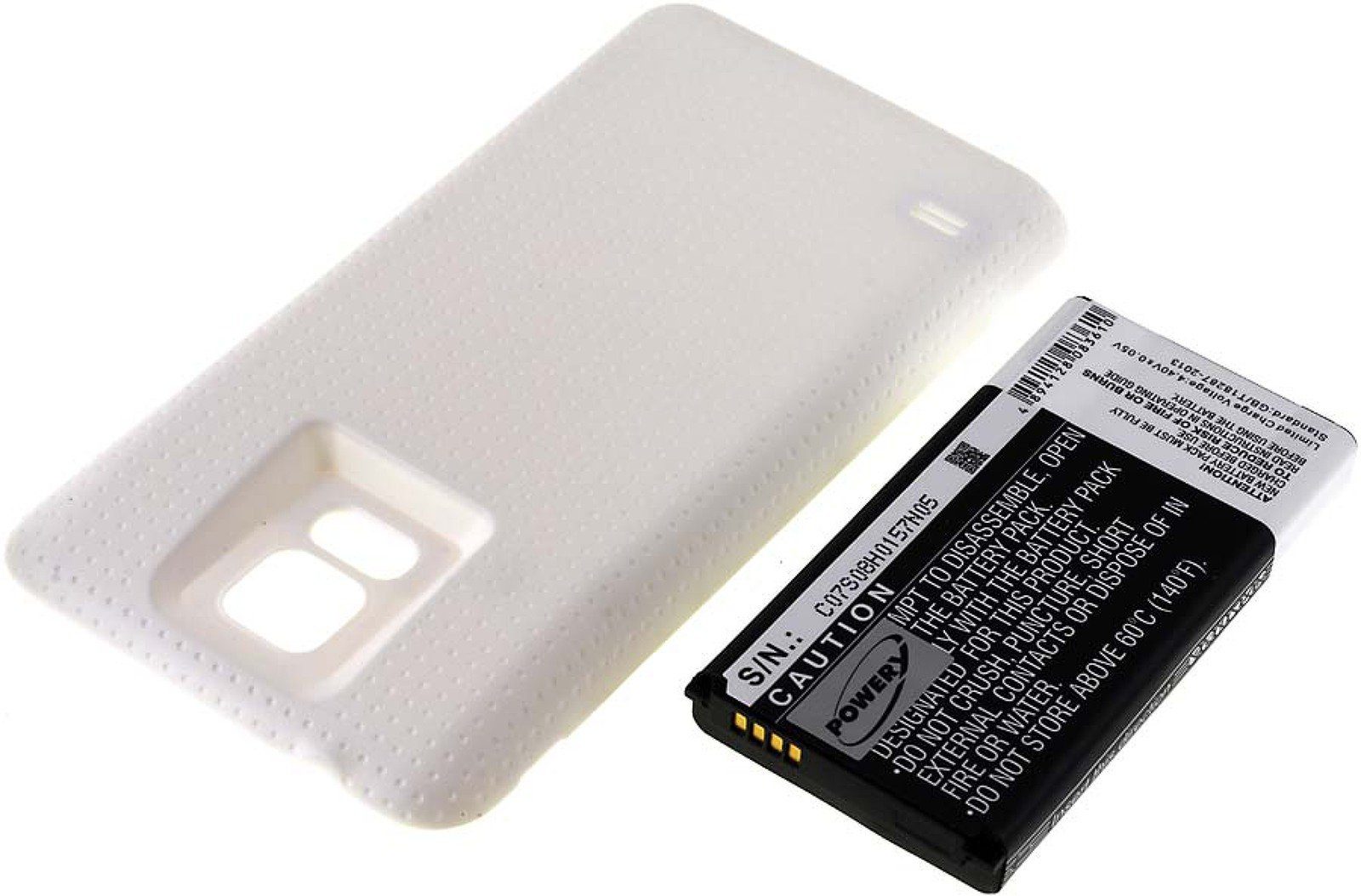 Powery Akku für Samsung Galaxy S5 LTE Weiß 5600mAh Smartphone-Akku 5600 mAh (3.85 V)