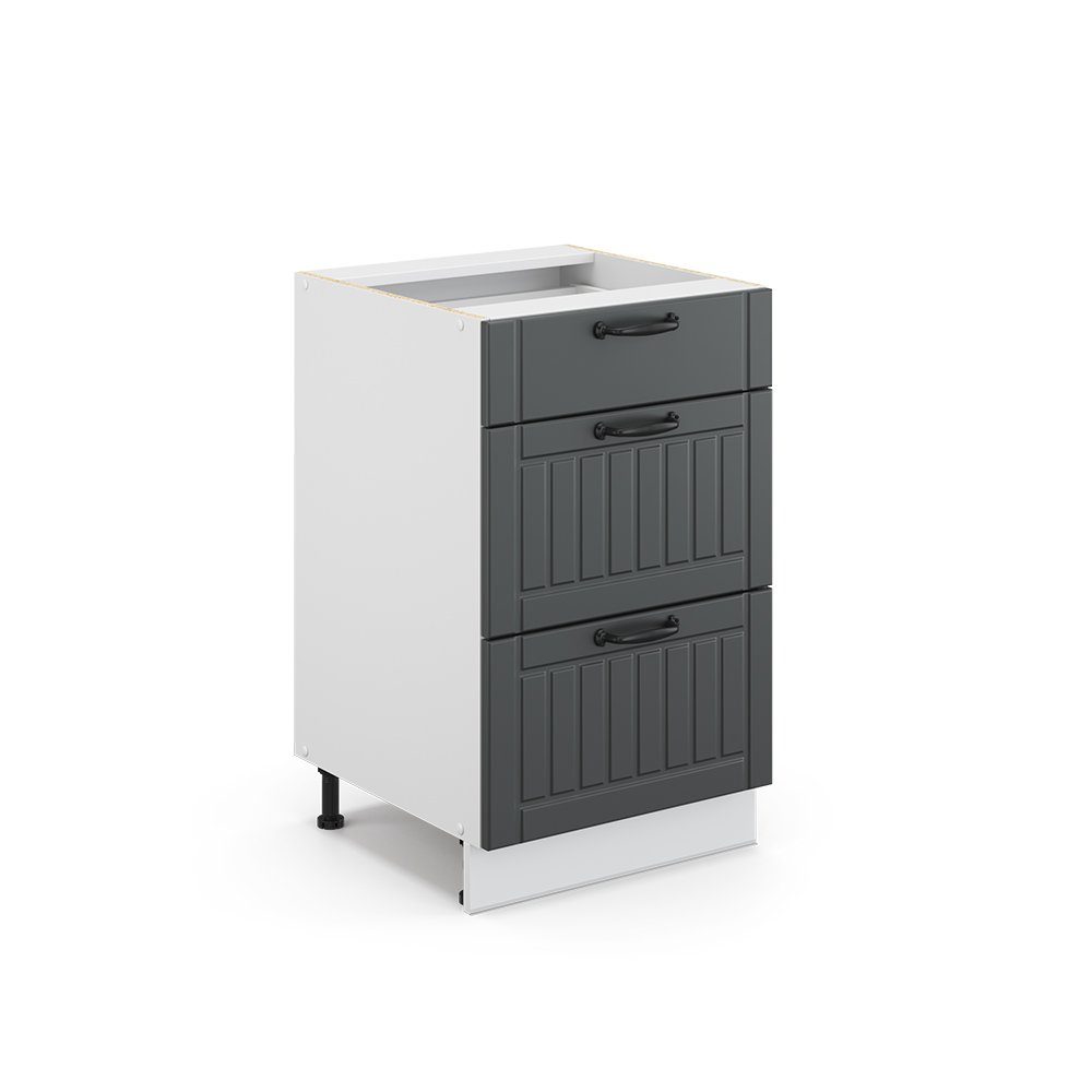 Vicco Unterschrank Fame-Line, Anthrazit/Weiß, 50 cm günstig online kaufen