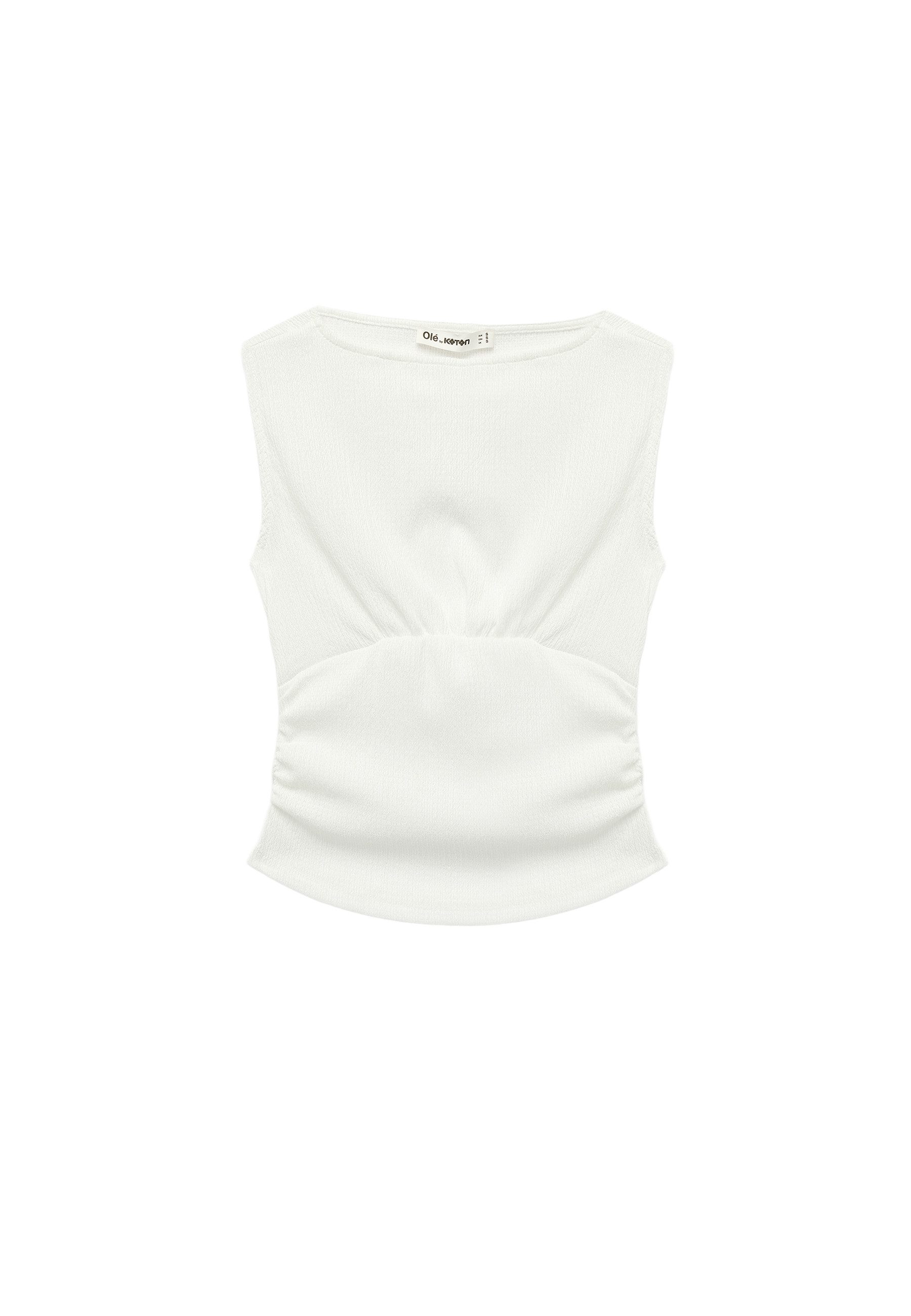 Koton Tanktop Ärmellos U-Boot-Kragen Tanktop