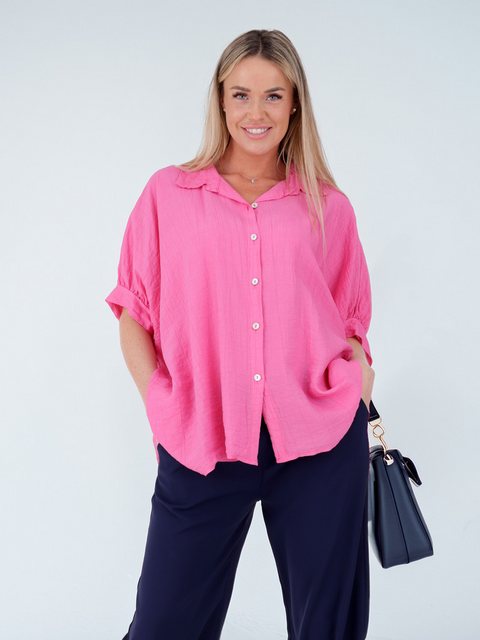 YC Fashion & Style Longbluse Weite Damenbluse aus 100 % Viskose mit Knopfle günstig online kaufen