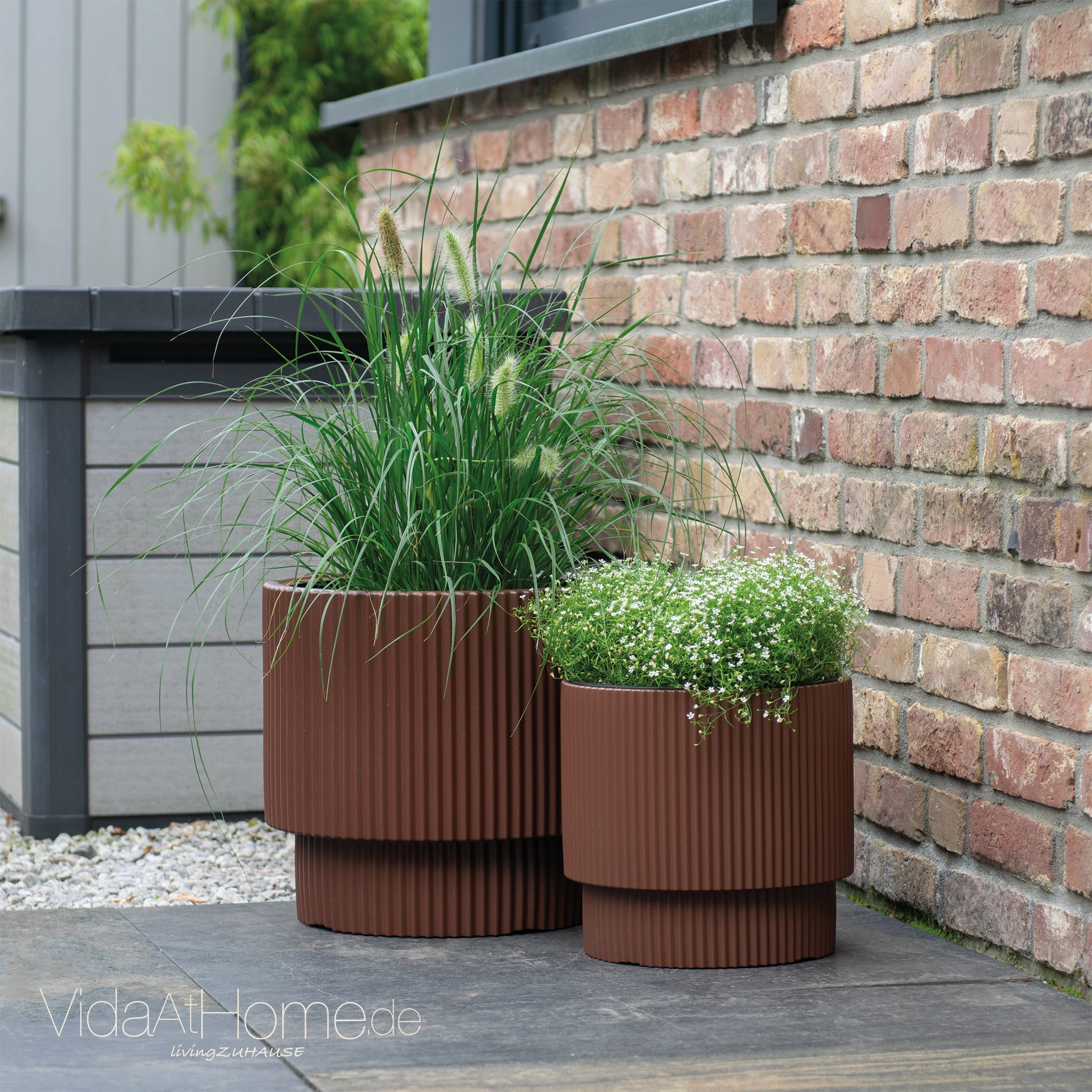 VidaAtHome.de Blumentopf Design-Pflanzgefäße-Set IVY (2er Set) günstig online kaufen