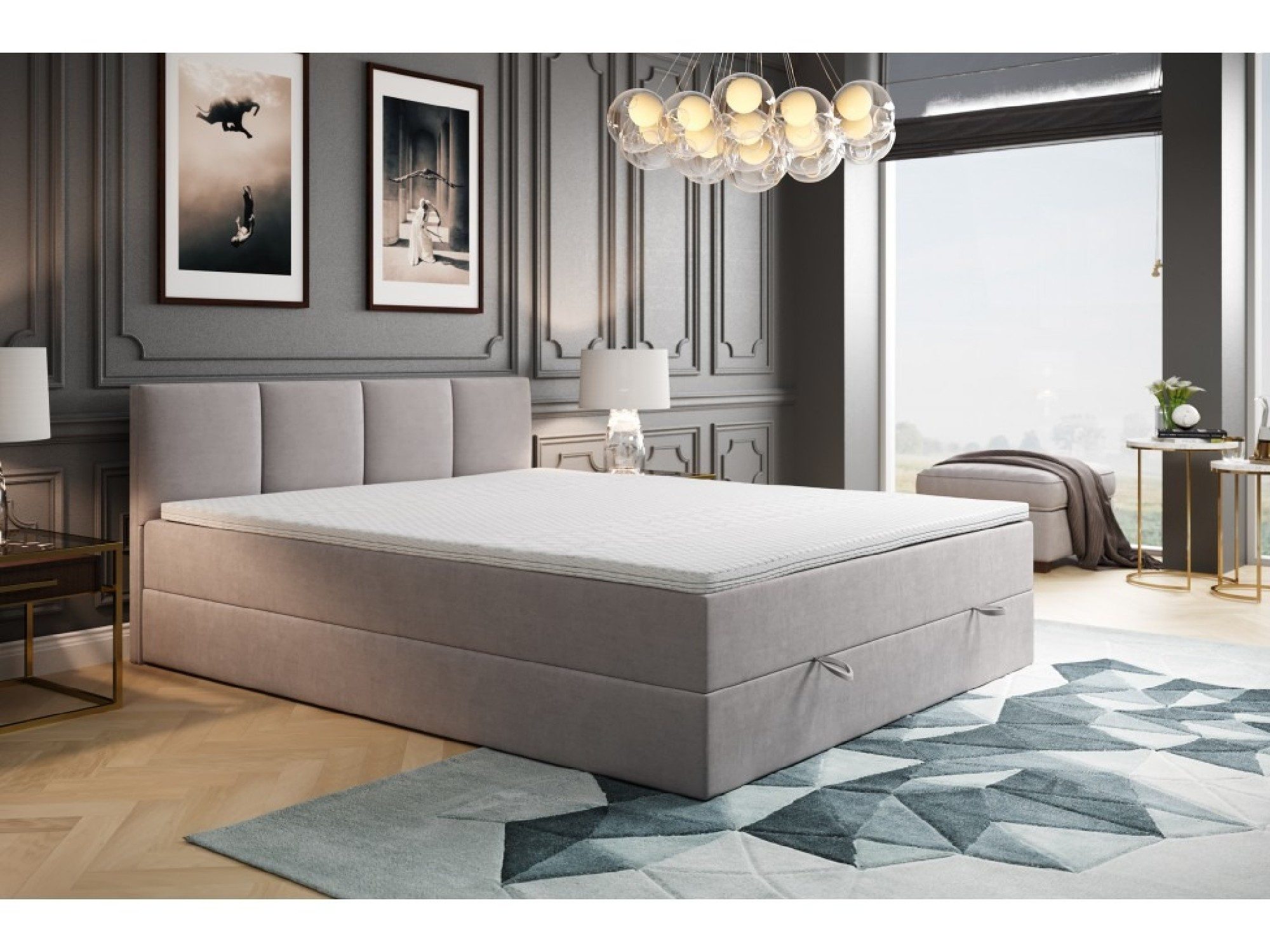 TRADA Boxspringbett ROYAL mit Bettkasten und Topper - Bett mit Bonellmatrat günstig online kaufen