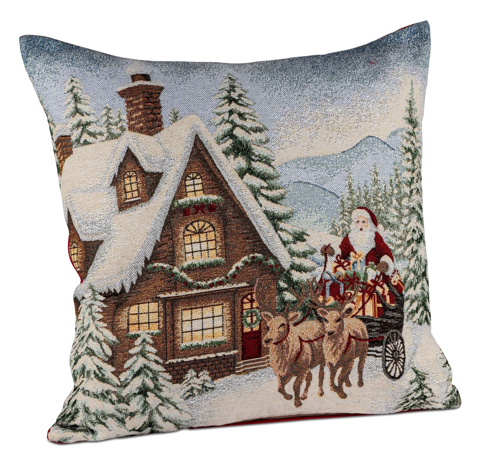 Kremers Schatzkiste Dekokissen Weihnachtskissen 45cm mit Nikolaus Motiv Gob günstig online kaufen