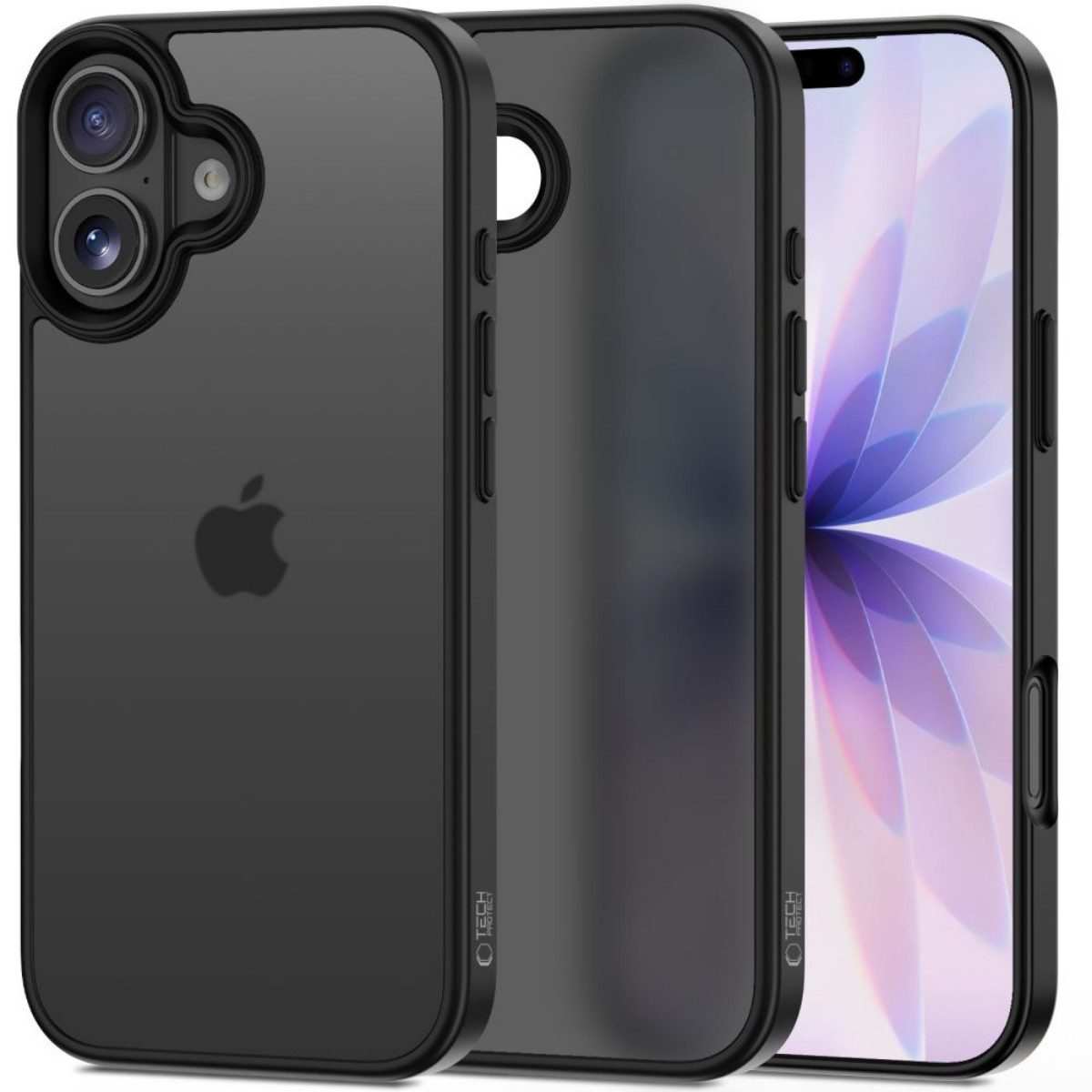 TECH PROTECT Handyhülle MagMat Kompatibel mit iPhone 17 Mattschwarz 6.3 Zoll, Hybridcase mit halbtransparentem mattem Finish