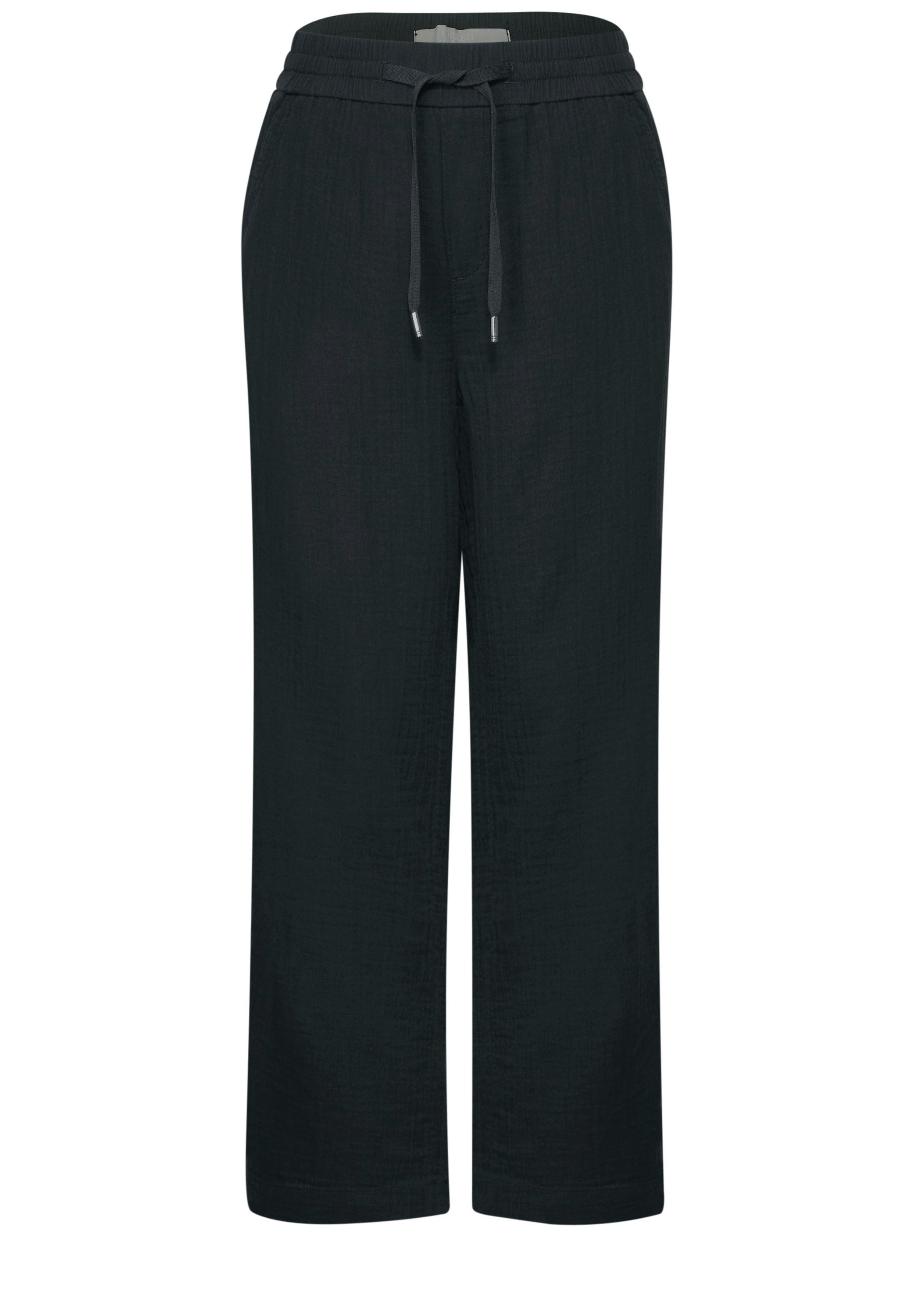 STREET ONE Stoffhose Wide Leg Musselin günstig online kaufen