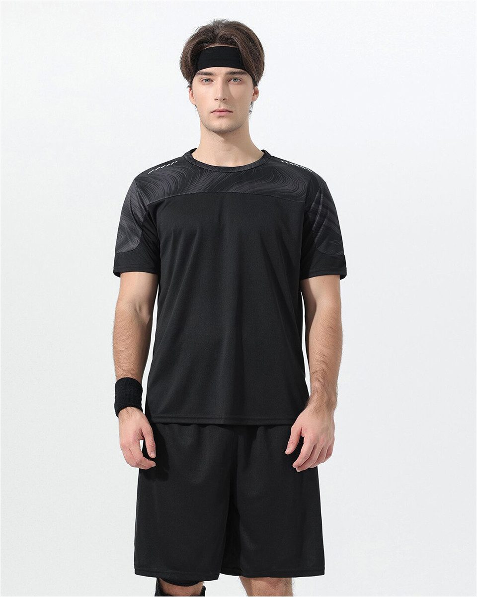 YOUTHUP Sportanzug, Herren Trainingsanzug Zweifarbig Kurzarm-Shirt und Shorts