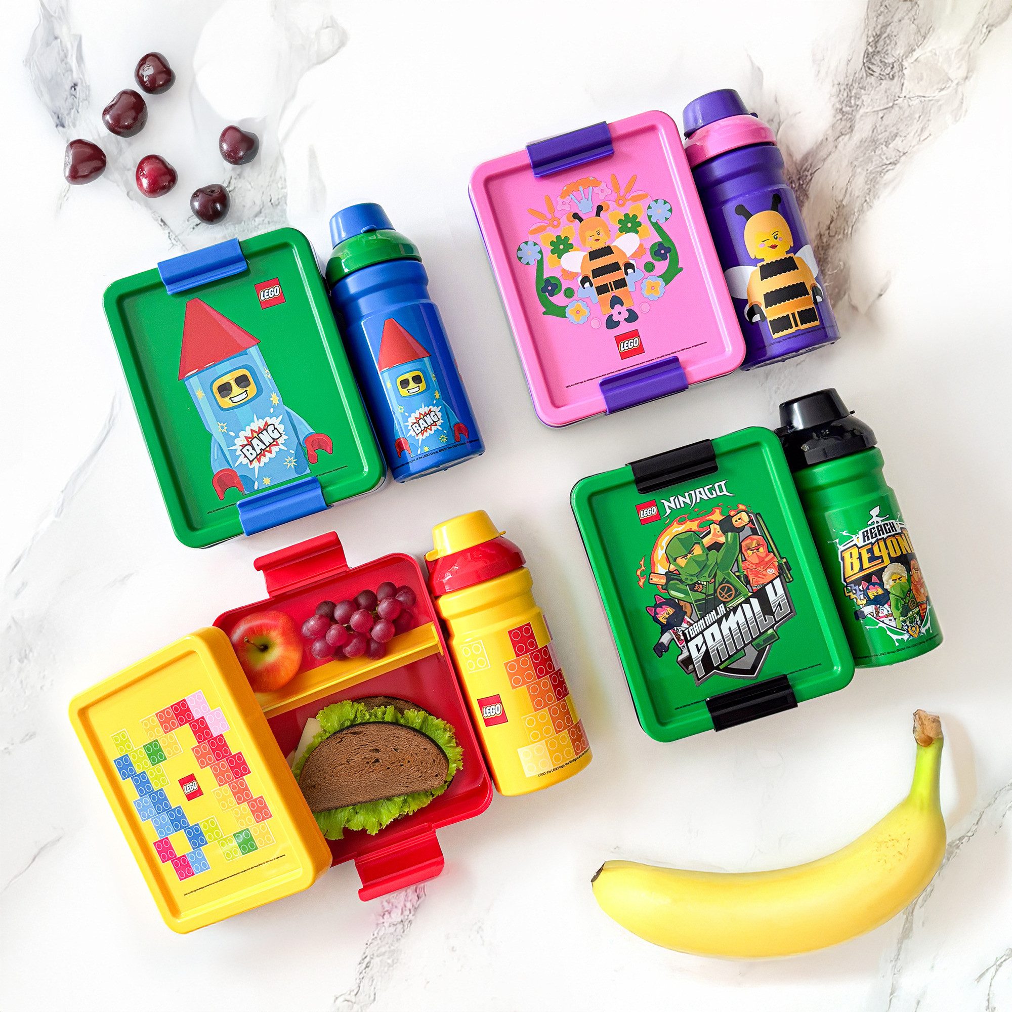 Room Copenhagen Spielzeugtruhe Room Copenhagen LEGO Lunch-Box Set Ninjago Green