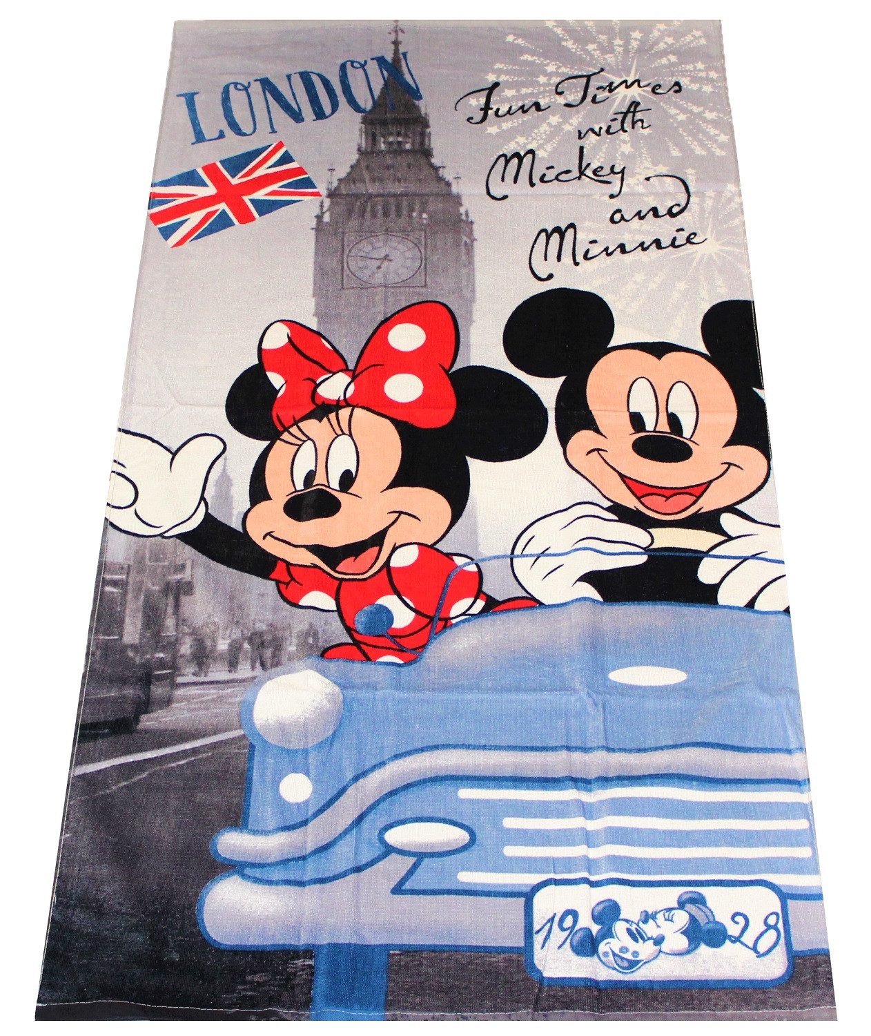 Disney Strandtücher Disney Minnie Maus + Micky Maus Handtuch 70x140cm 2er-Set, Frottee (2-St)