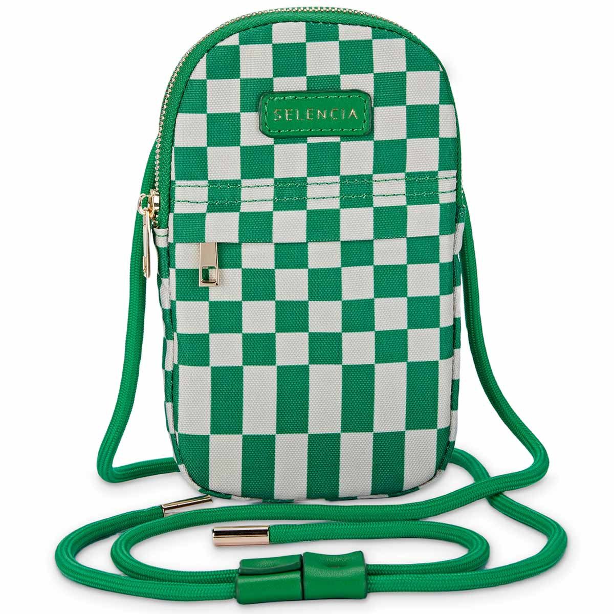 Selencia Smartphonetasche Selencia  Handytasche - Checker Green