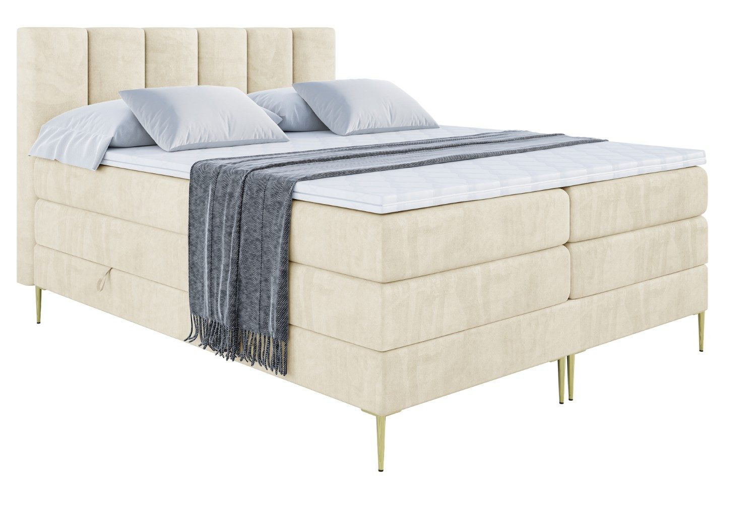 ALTDECOR Boxspringbett BOXI1-F KING (Multipocket-Matratze H4, günstig online kaufen