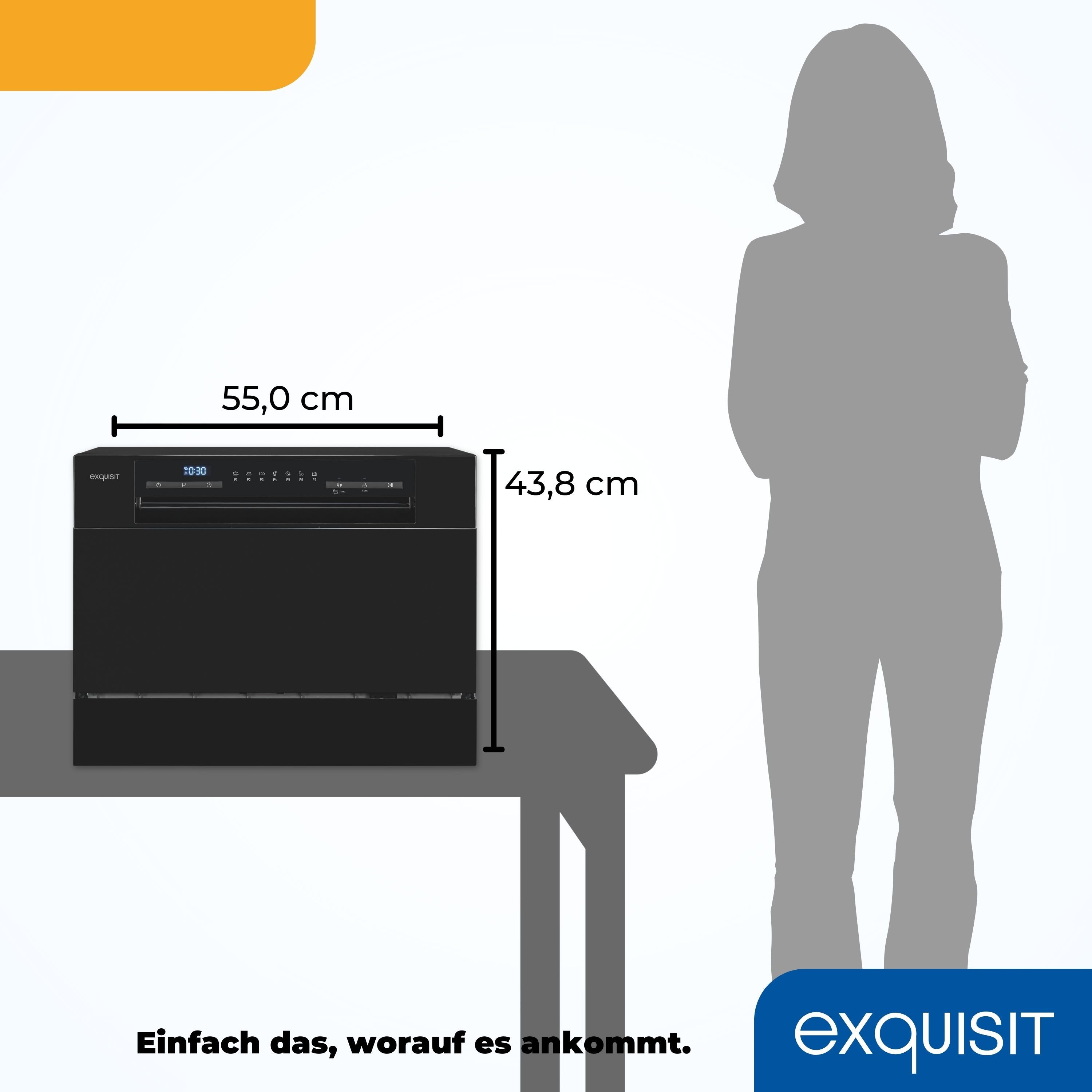 exquisit Tischgeschirrspüler GSP206-030D, 6 Maßgedecke, kompakt und Platzsparend, ideal für kleine Küchen – Bild 5 von 5