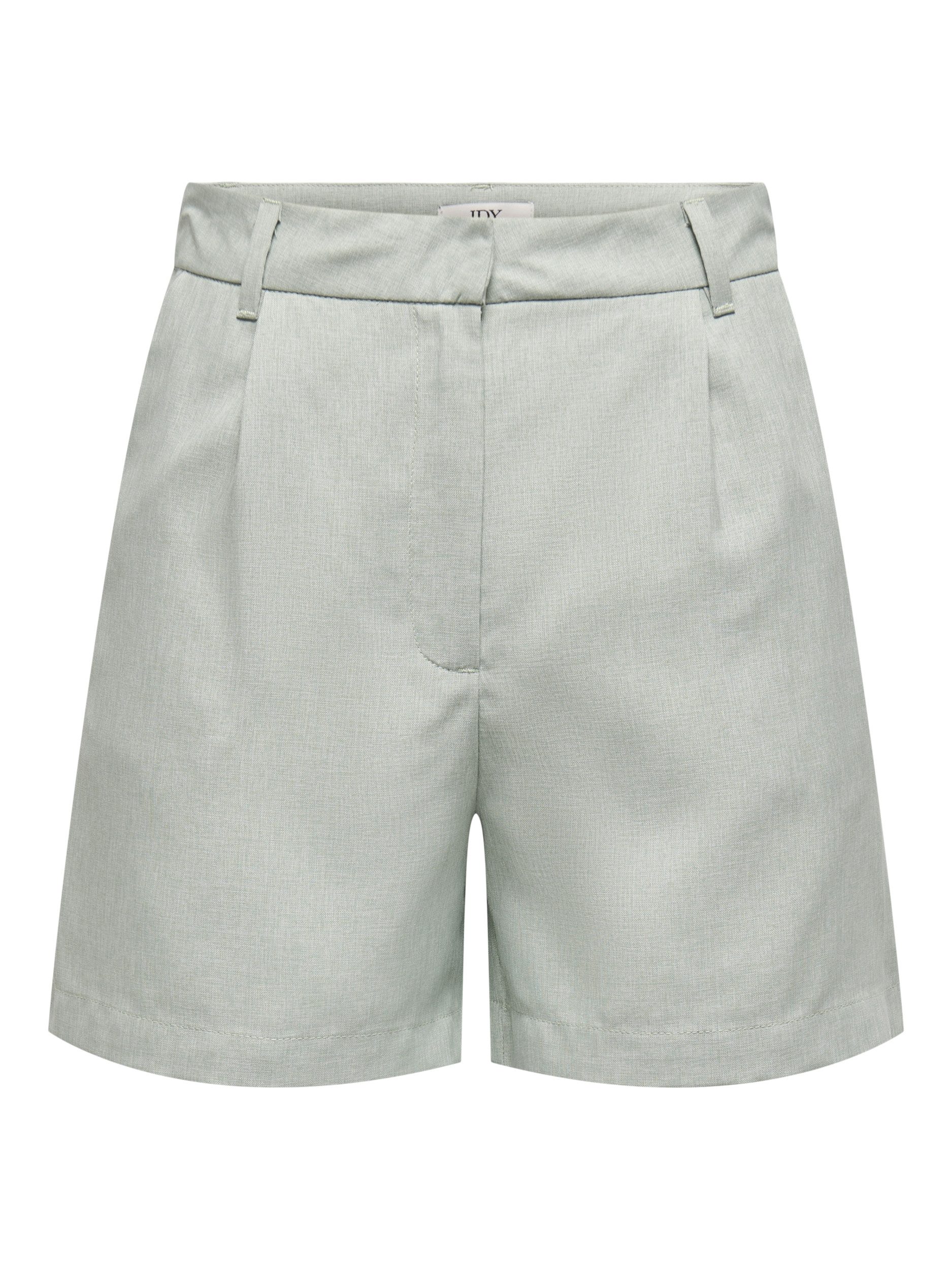pieces Shorts - Unifarbene Stoffshorts mit Bundfalte günstig online kaufen