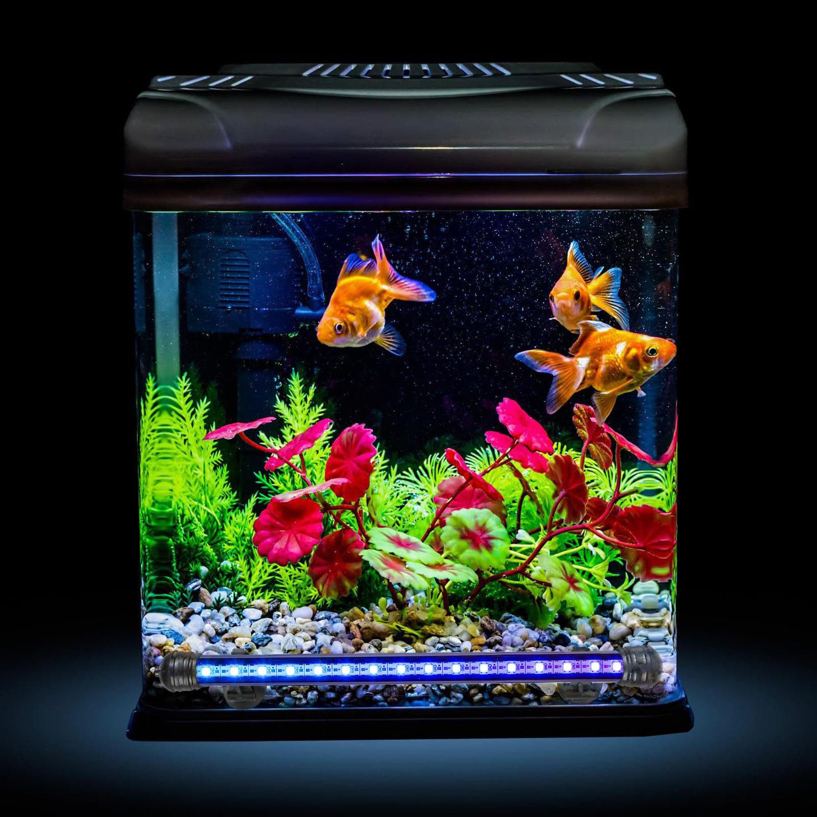 Jibenhome Aquarium-Beleuchtungssteuerung LED Aquarium Beleuchtung RGB,Fernbedienung & App-Bluetooth,Musiksync, IP68, Timer für Süß-/Salzwasser&Pflanzenwachstum mit Saugnäpfe