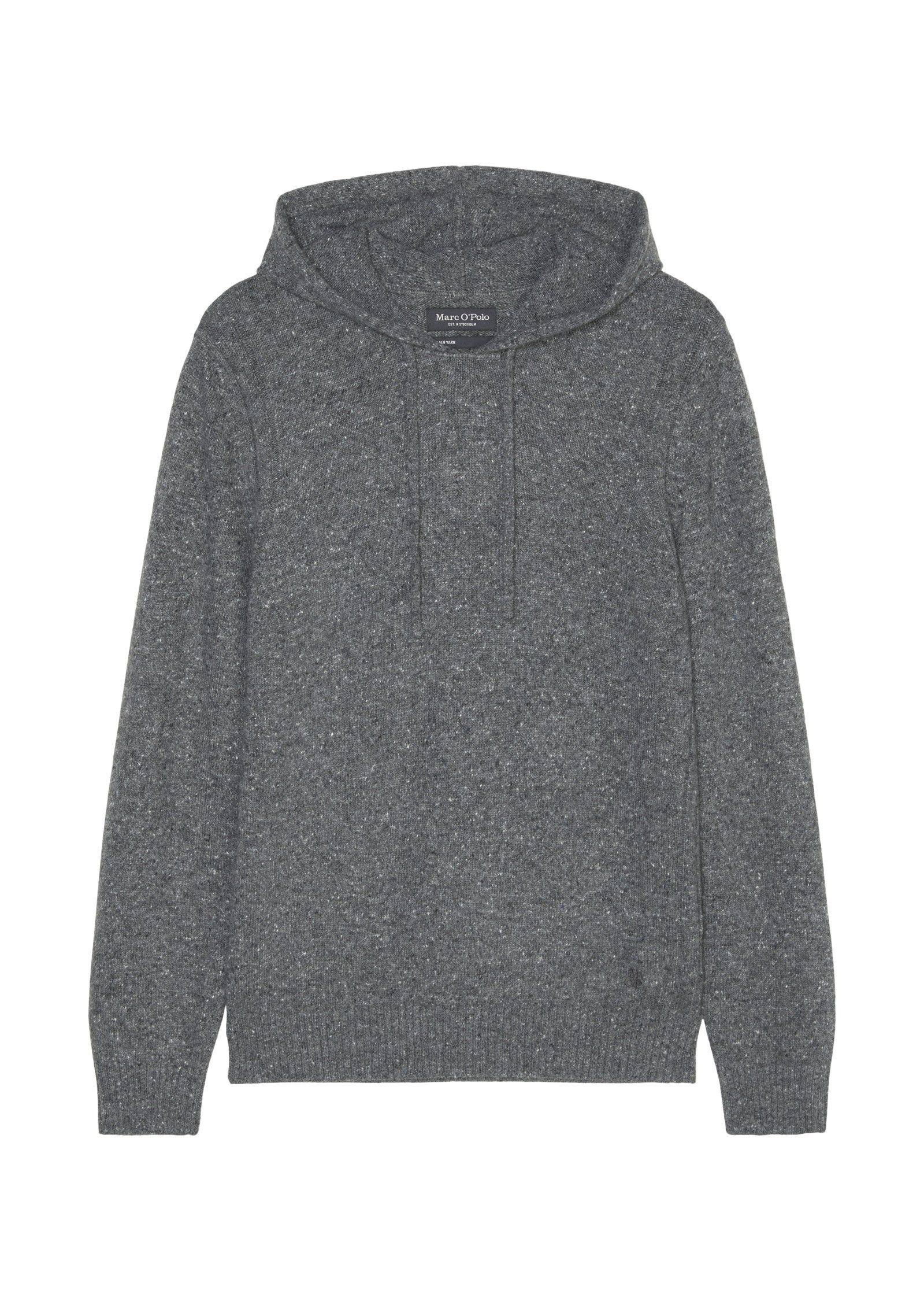 grau Marc O'Polo gesprenkeltem Wollpullover aus Tweedgarn