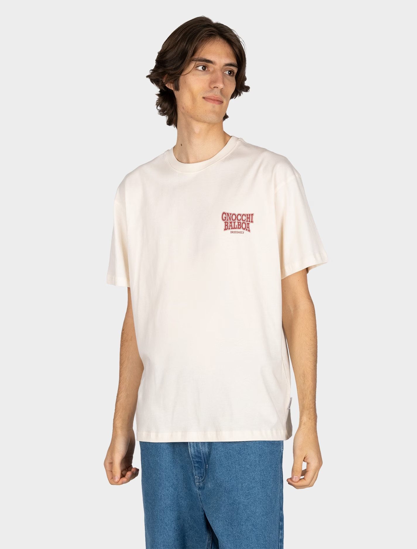 iriedaily Kurzarmshirt Gnocchi Balboa - T-Shirt Herren - Sommershirt - Oversize - beige