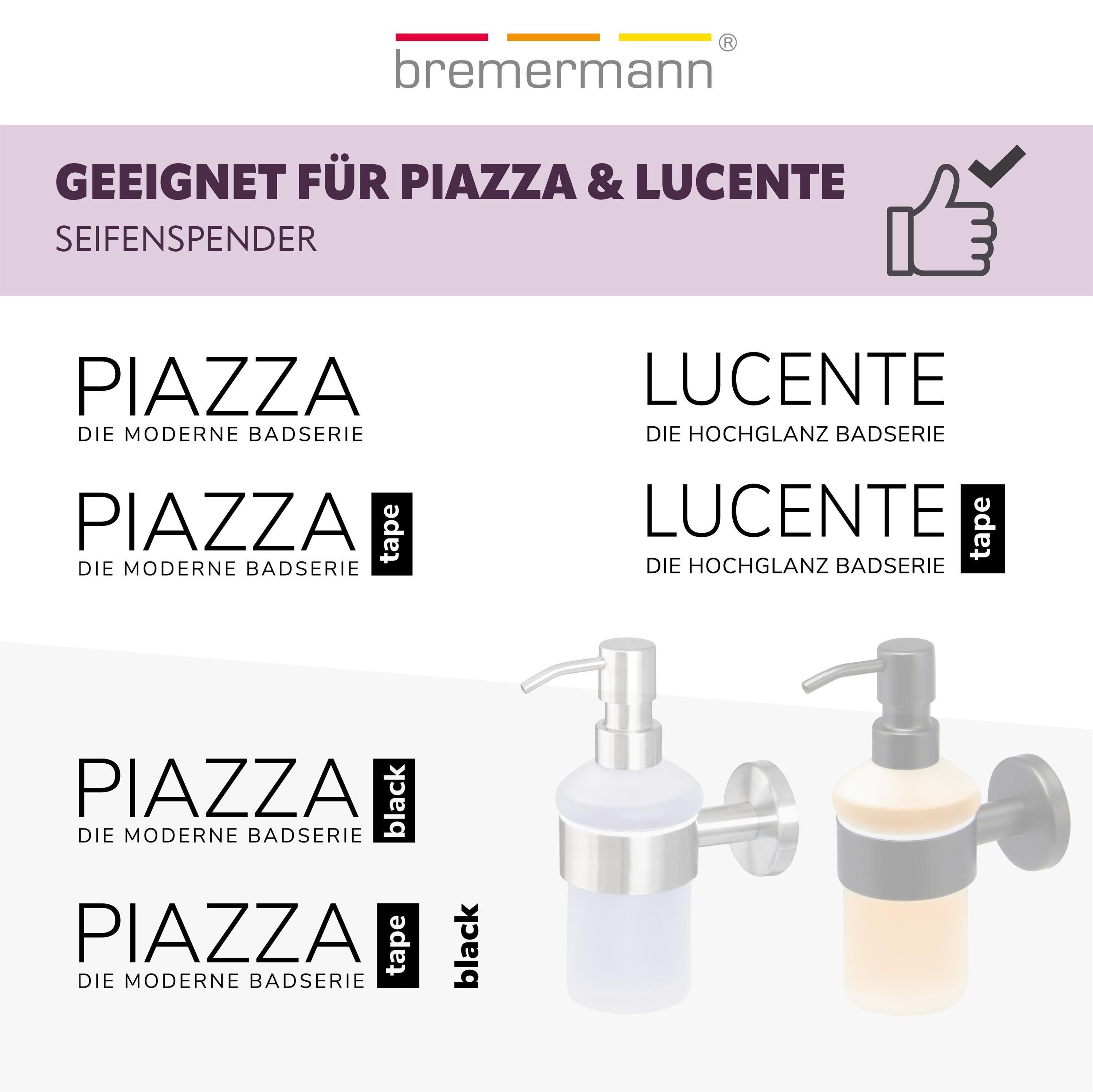 bremermann Seifenspender Bad-Serie PIAZZA & LUCENTE - Ersatz-Seifenspenderglas, (1-tlg)