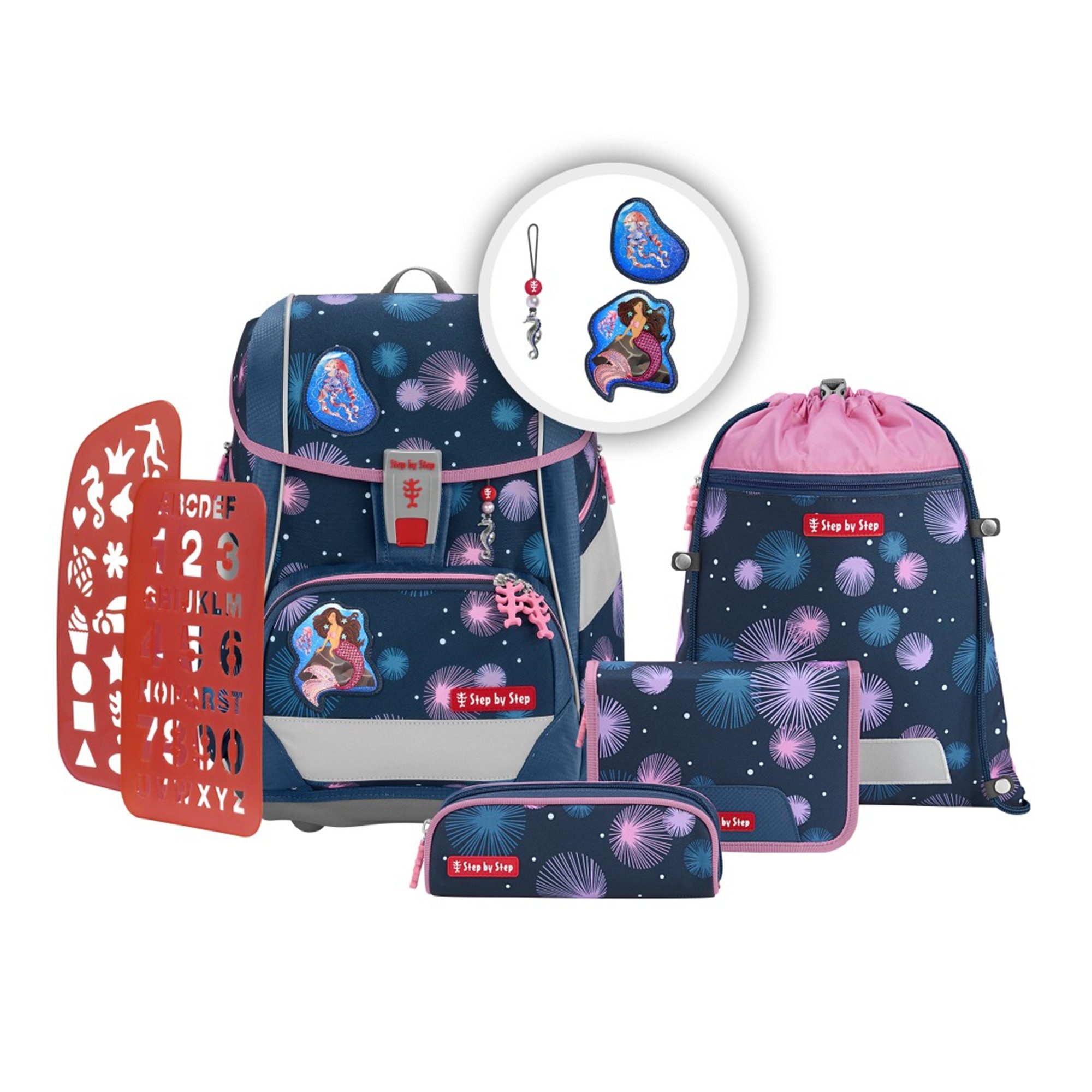 Step by Step Schulranzen 2IN1 PLUS, 6-teilig (5-tlg)