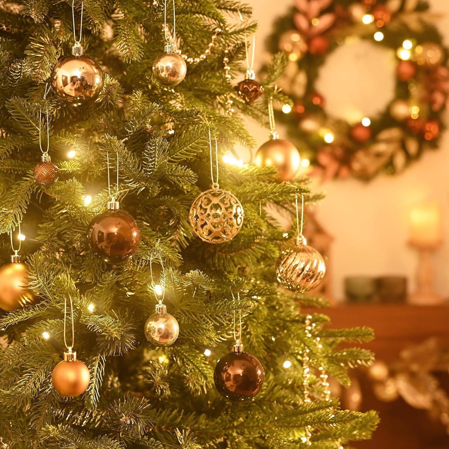 LuxusKollektion Christbaumschmuck Weihnachtskugeln 100er Set Bronze/Gold