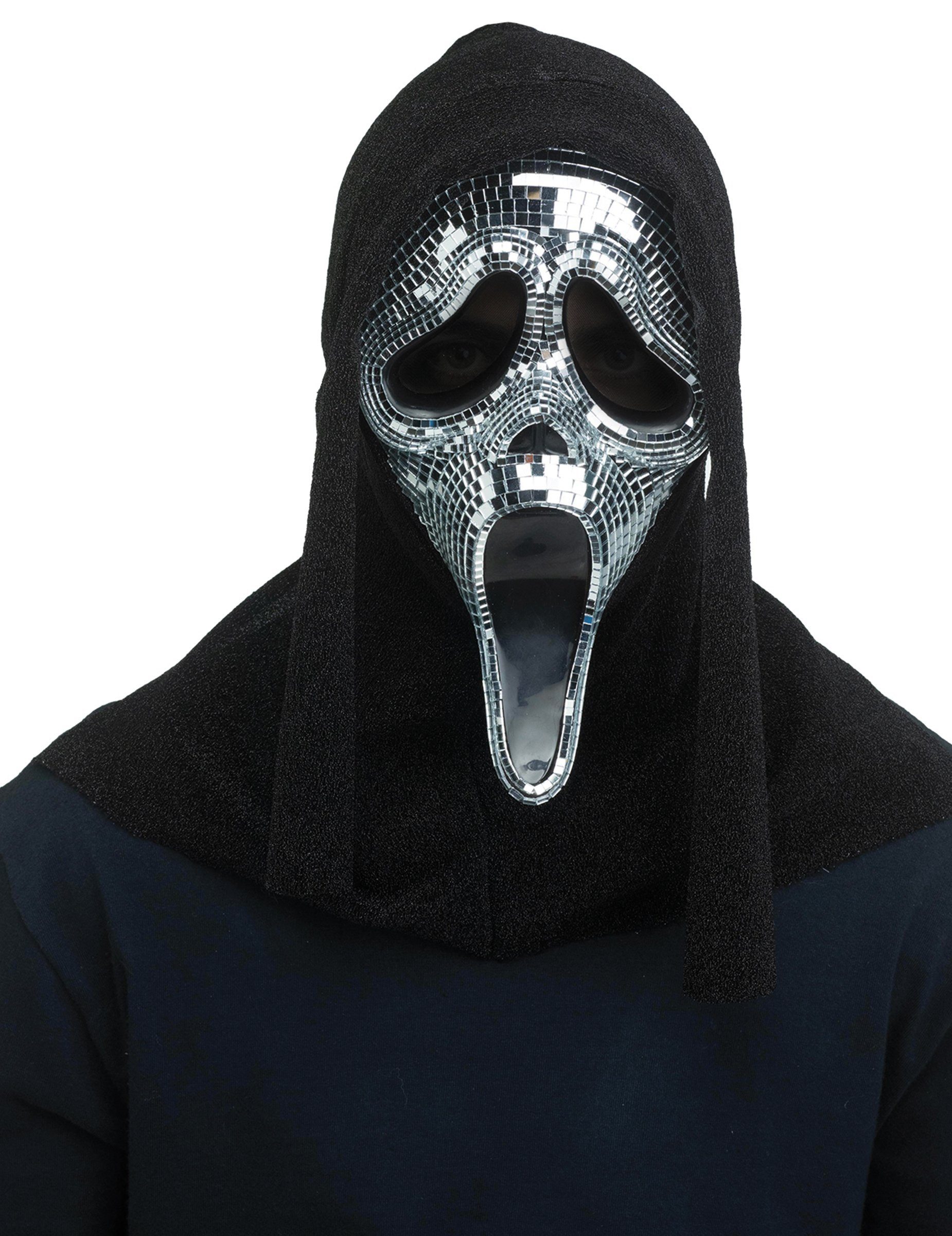 Palmer Monster-Kostüm Scream Ghostface Maske in Disco Optik für Erwachsene