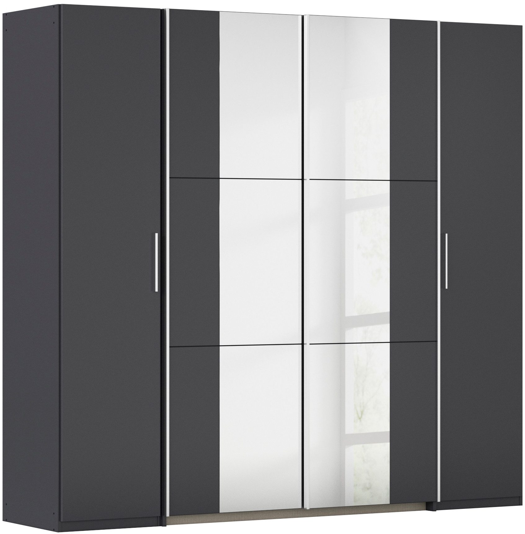 rauch Schwebetürenschrank Kleiderschrank Drehtürenschrank Schrank Garderobe KRONACH (in 3 Ausstattungen BASIC/CLASSIC/PREMIUM, Breiten 225/268/311/354 cm) Kombischrank optional mit 1 oder 2 Spiegel viele Böden MADE IN GERMANY