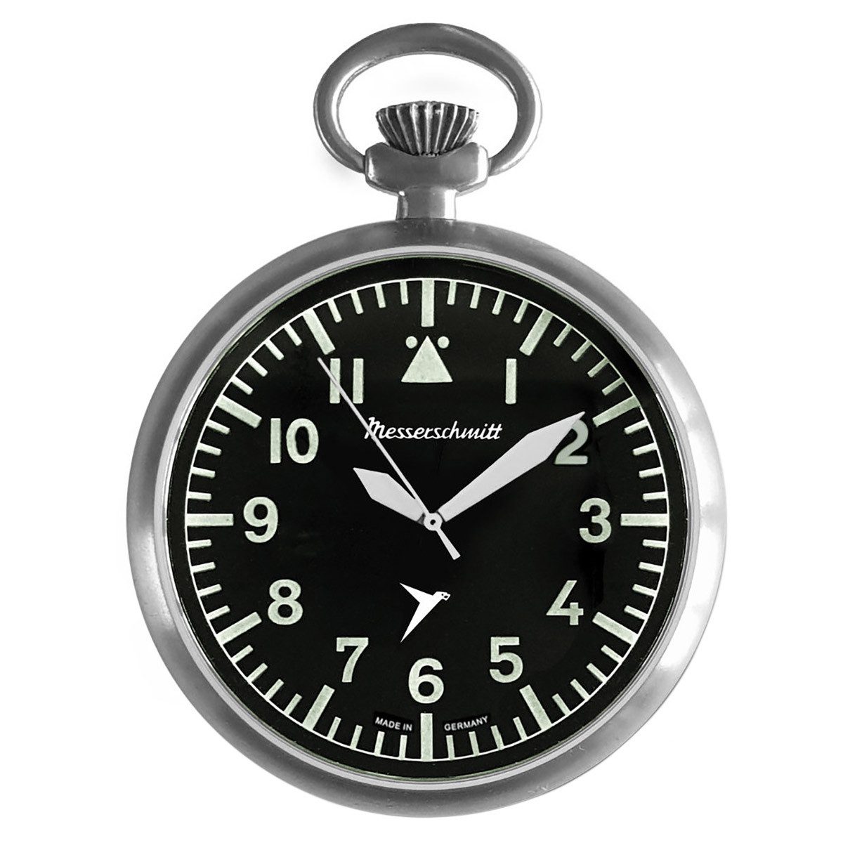 Messerschmitt Taschenuhr im Fliegeruhren-Stil mit Kette, günstig online kaufen