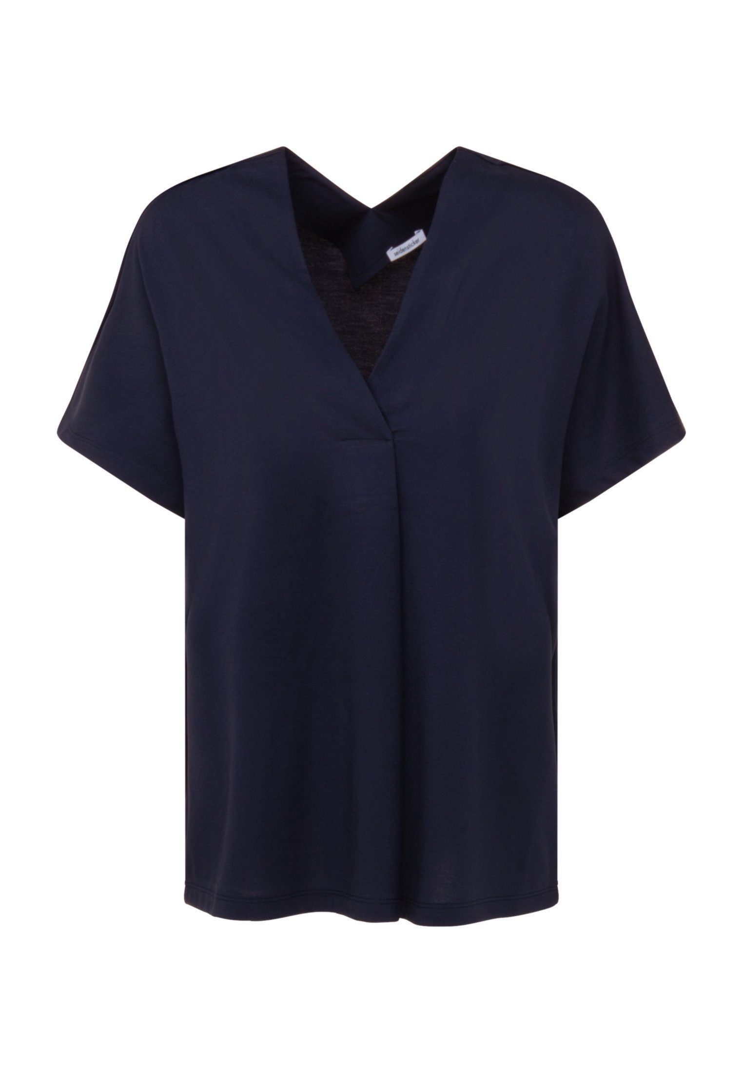 seidensticker Shirtbluse Schwarze Rose 1/2 V-Neck Uni