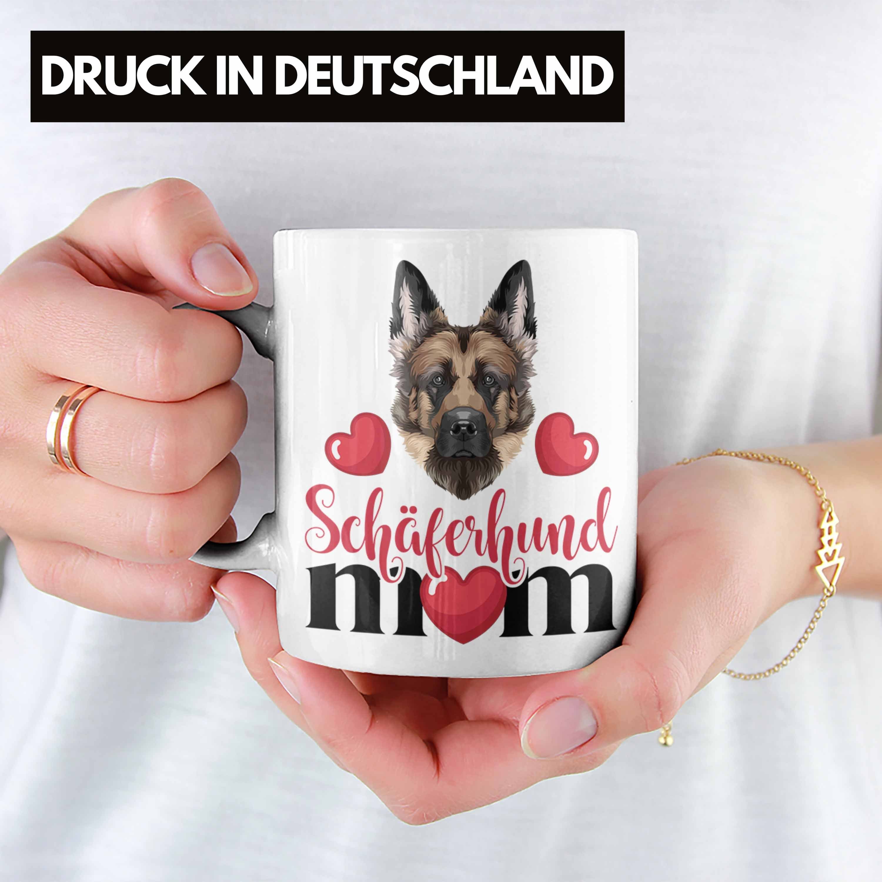 Trendation Tasse Schäferhund Besitzer Geschenk Mom Geschenki Lustiger Weiss Mama Tasse Spruch