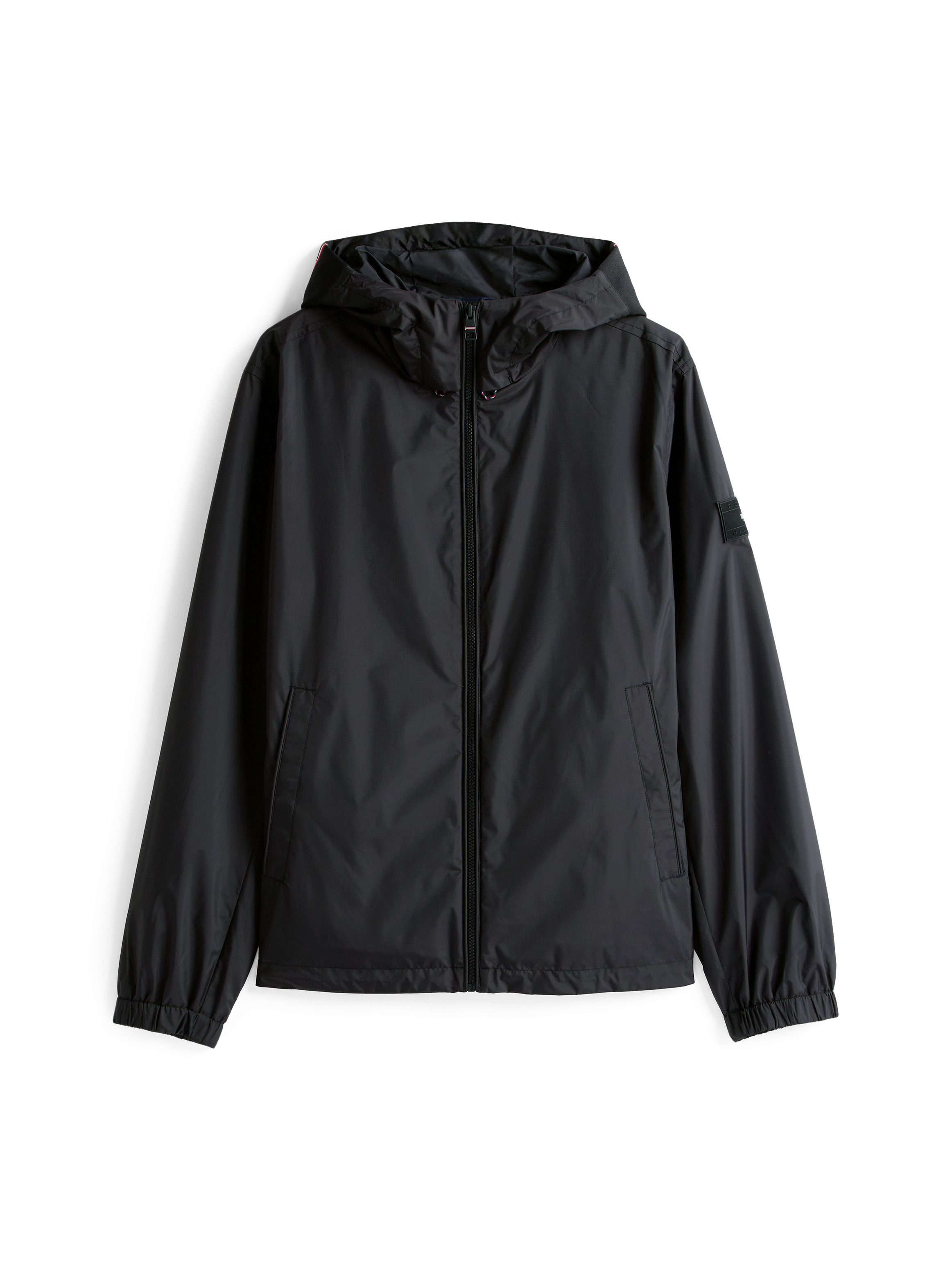 Tommy Hilfiger Blouson RWB HOODED JACKET Freizeitjacke, Übergangsjacke elastische Bündchen, wasserabweisend