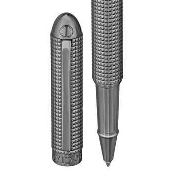 DAVIDOFF Kugelschreiber Davidoff Tintenroller Paris Gun Metal 22875 Rollerball Luxus Pen Grau, (kein Set)