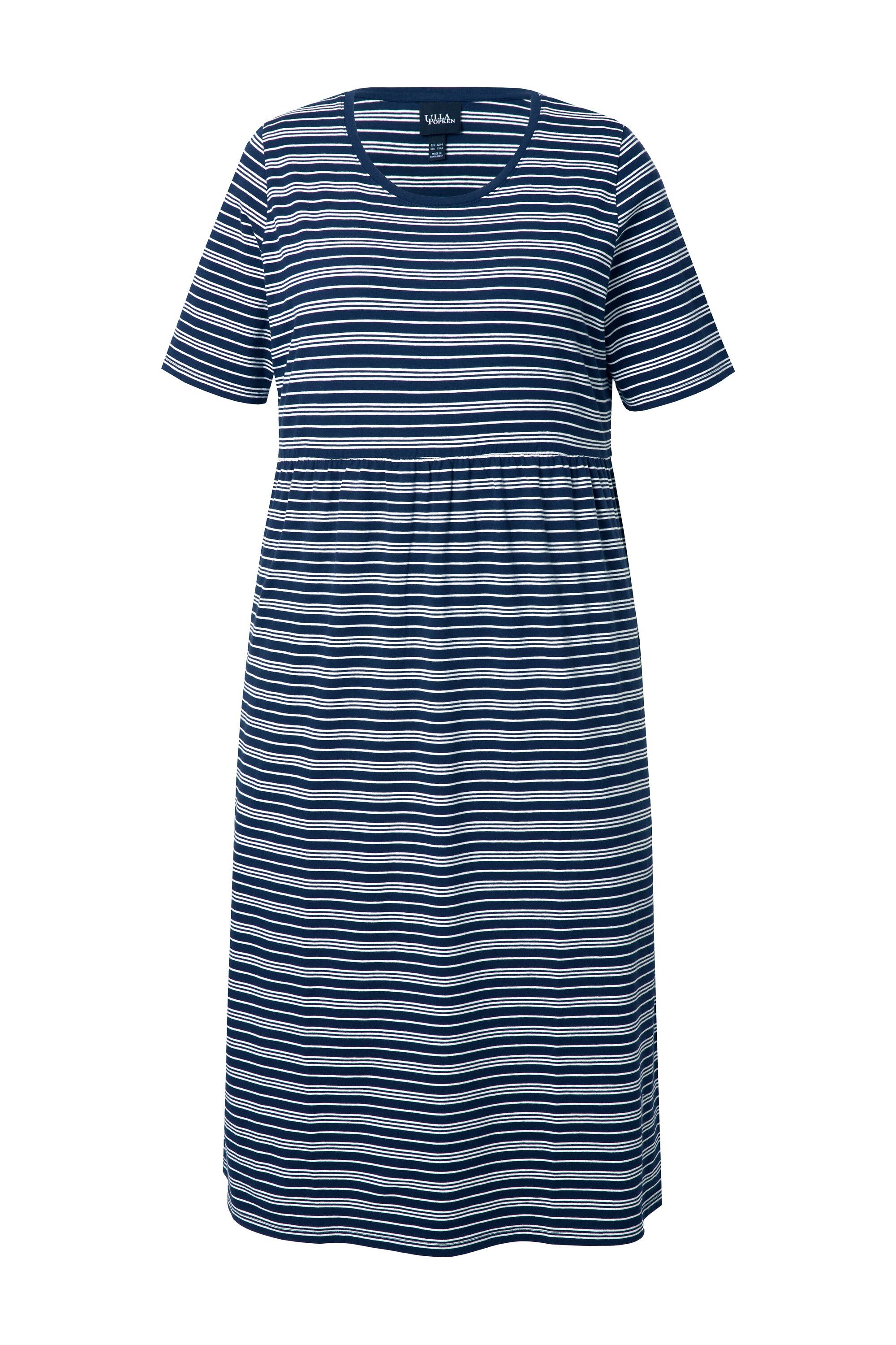 Ulla Popken Jerseykleid Midikleid Ringel A-Linie günstig online kaufen