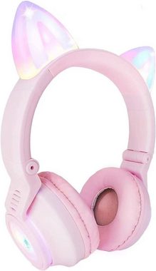 hisonic Over-Ear-Ohrpolster Kinder-Kopfhörer (Perfekt für Online-Lernen und Freisprechen – das integrierte Mikrofon, Genießen Sie eine schnelle,Stabile Verbindung für optimalesHörerlebnis)