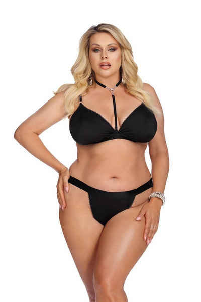 Anais Apparel Size Plus Set: Bügelloser BH in schwarz - 5XL/6XL