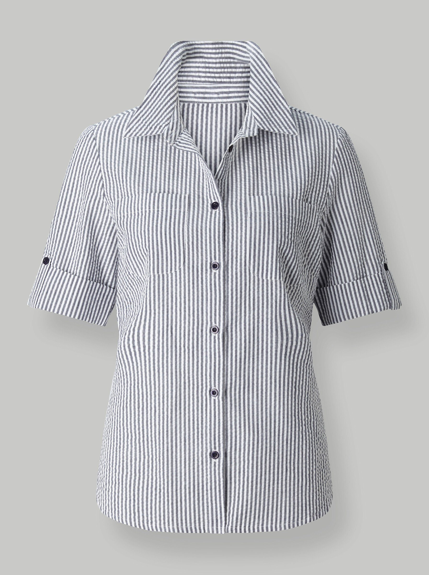 Klassische Bluse Bluse Kurzarm