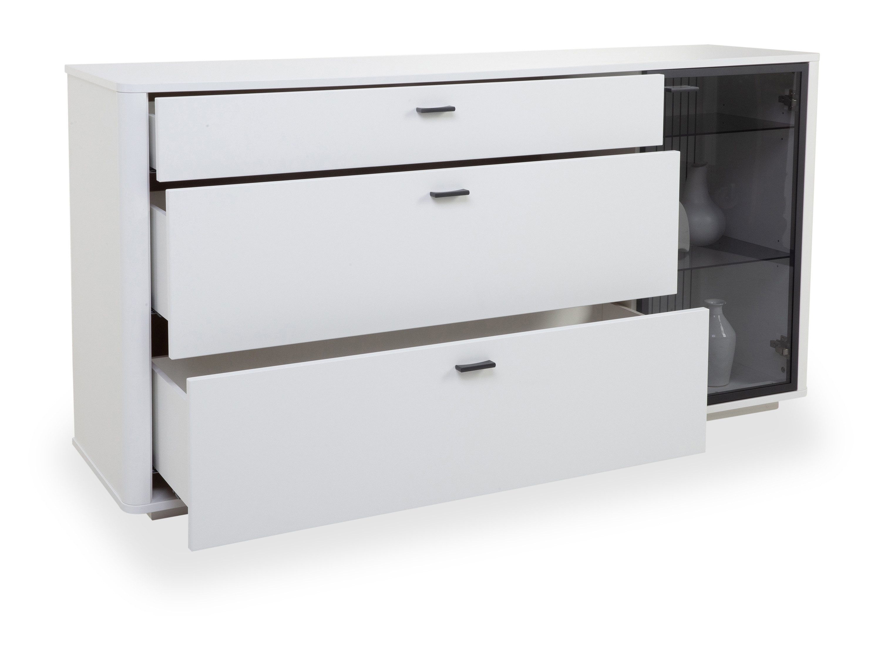 HARPER Sideboard Sideboard HARPER INVERNESS BHT 164x88x44 cm weiß Kommode Bürokommode