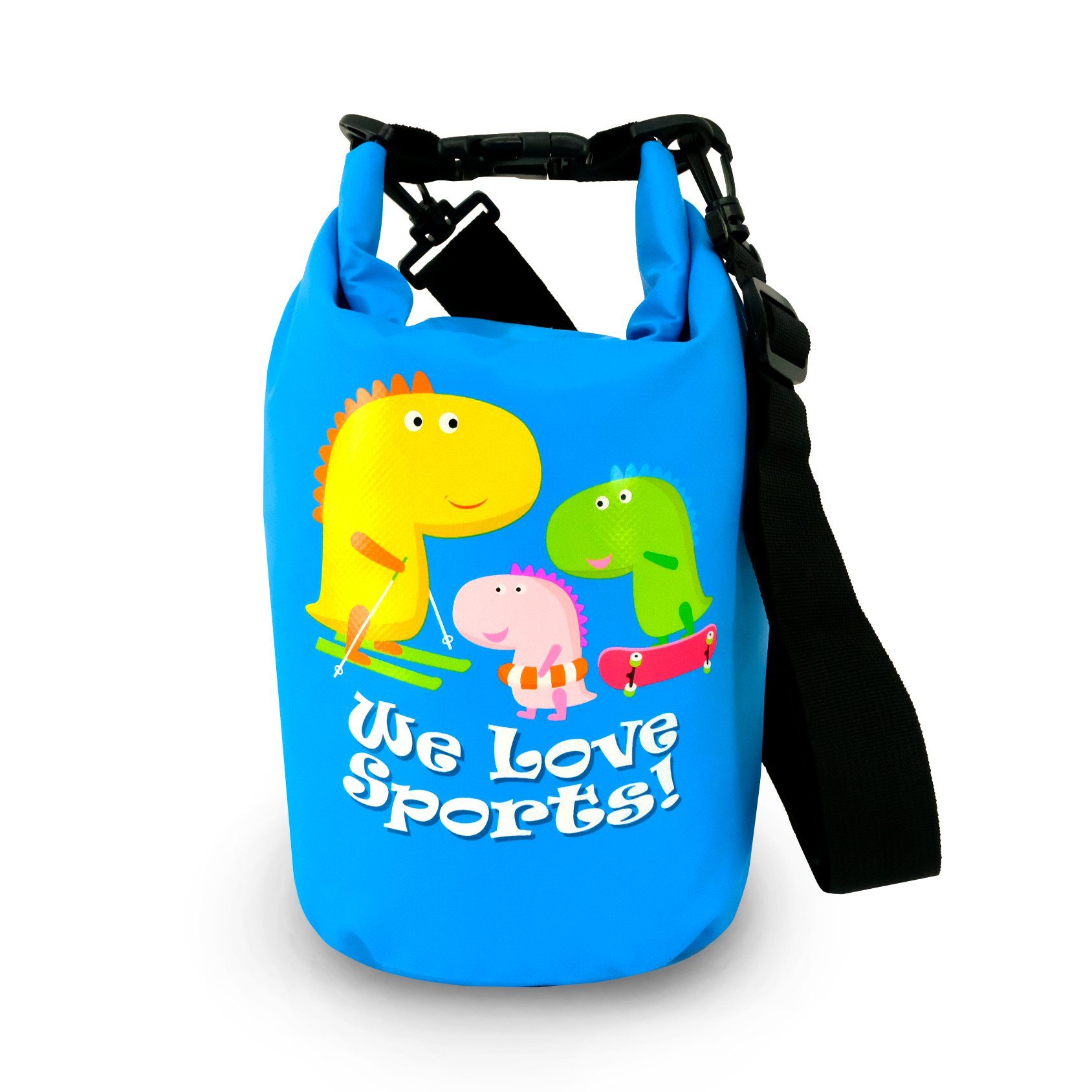 FASports Drybag Wasserdichte Tasche Aquino, Blau, Seesack/Packsack mit Tragegurt (1-tlg., H: 35 cm, Ø 18 cm), 5 Liter