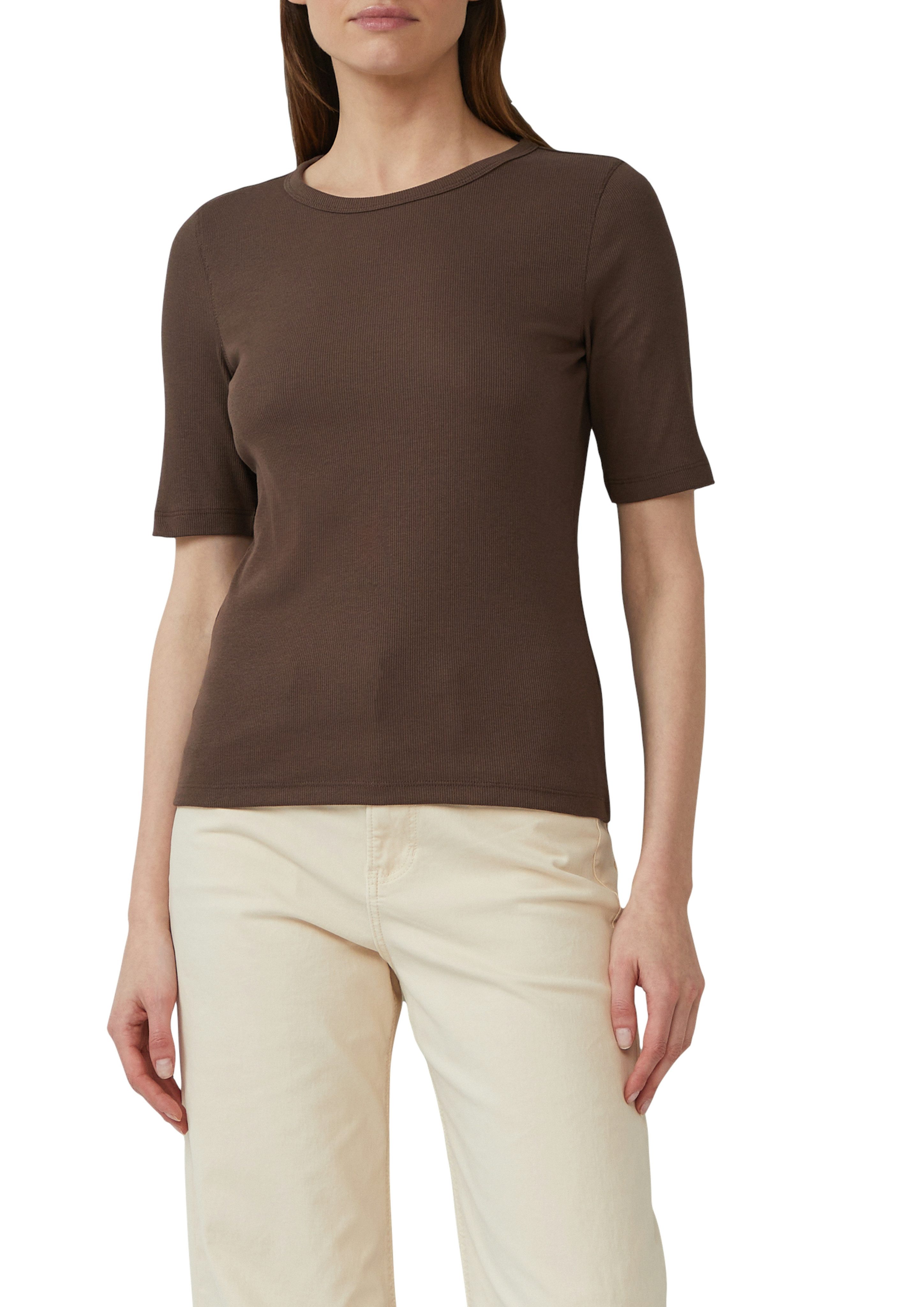 s.Oliver T-Shirt gerippt und mit Stretch günstig online kaufen