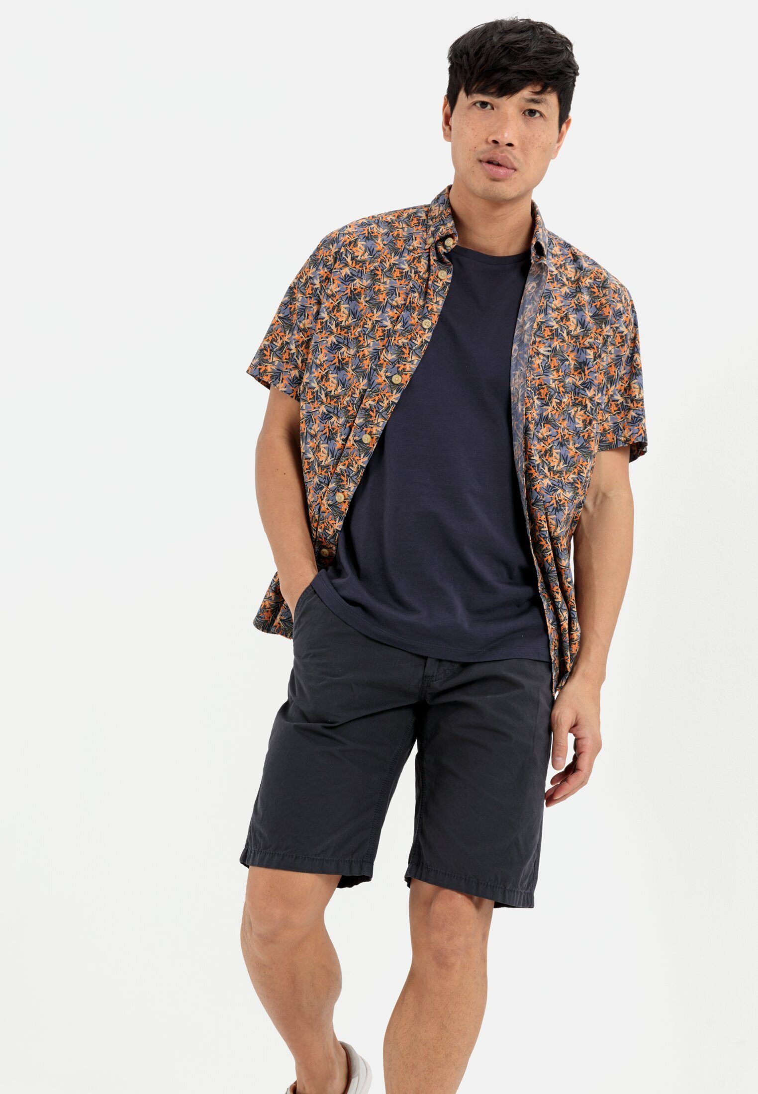 Regular Fit camel Chinoshorts active Dunkelblau