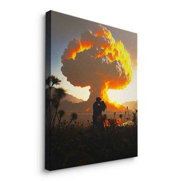 DOTCOMCANVAS® Leinwandbild Let The Sparks Fly, Leinwandbild Atompilz KI AI generiert digitale Kunst Wandbild