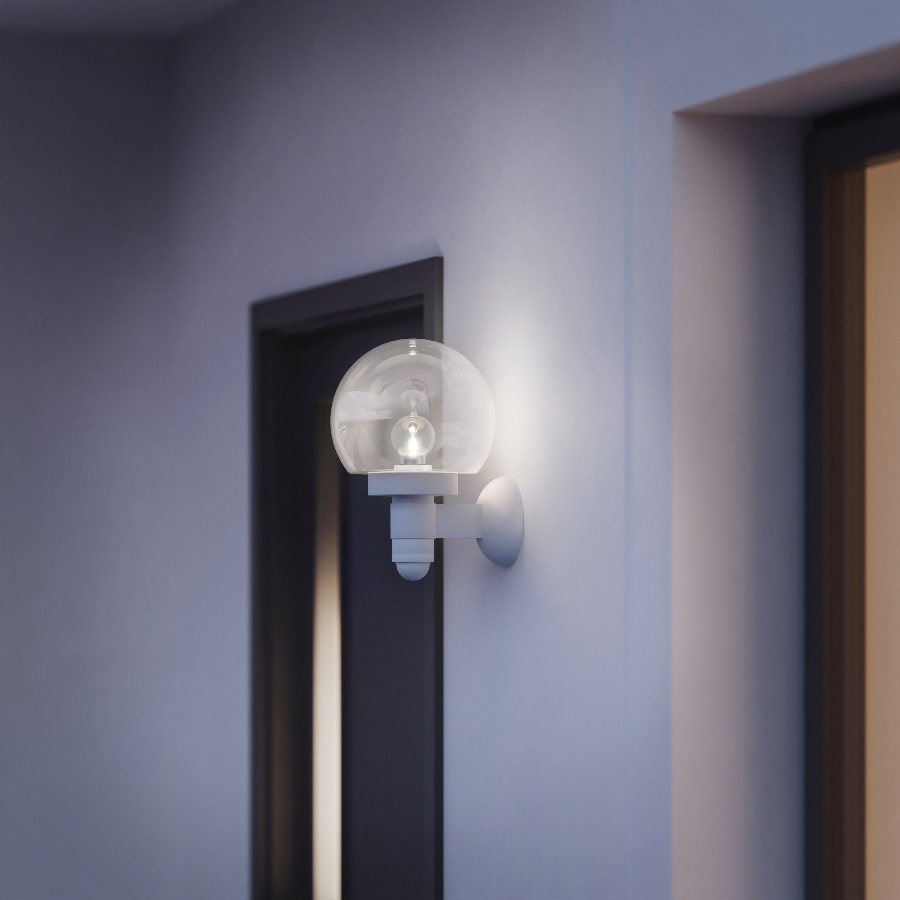 steinel Außen-Wandleuchte L 115 S, ohne Leuchtmittel, 240° Bewegungsmelder, E27, 60W, Dämmerungssensor